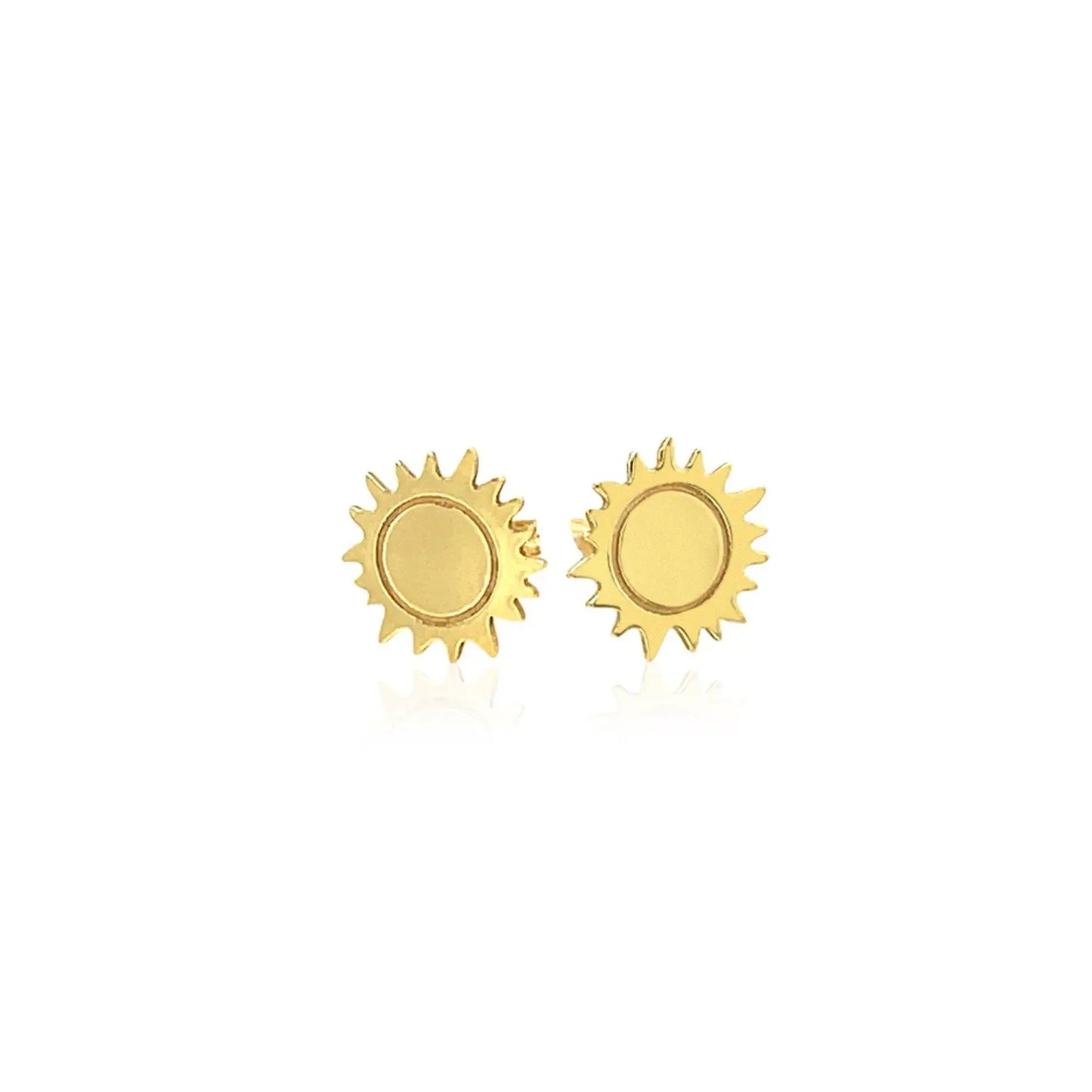 14K Yellow Gold Sun Earrings RCJ Earrings CELESTIA LUXE JEWELLERS