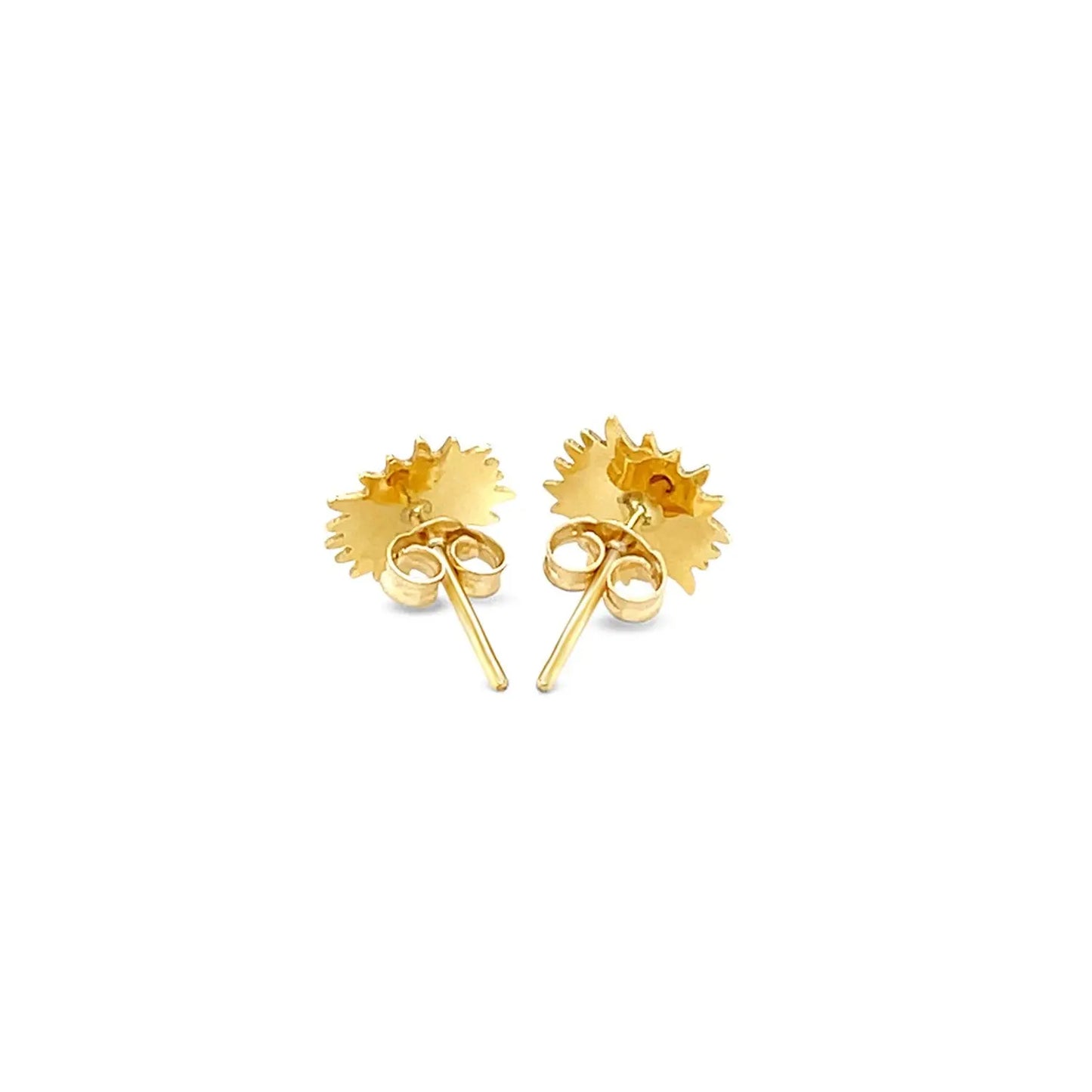 14K Yellow Gold Sun Earrings RCJ Earrings CELESTIA LUXE JEWELLERS