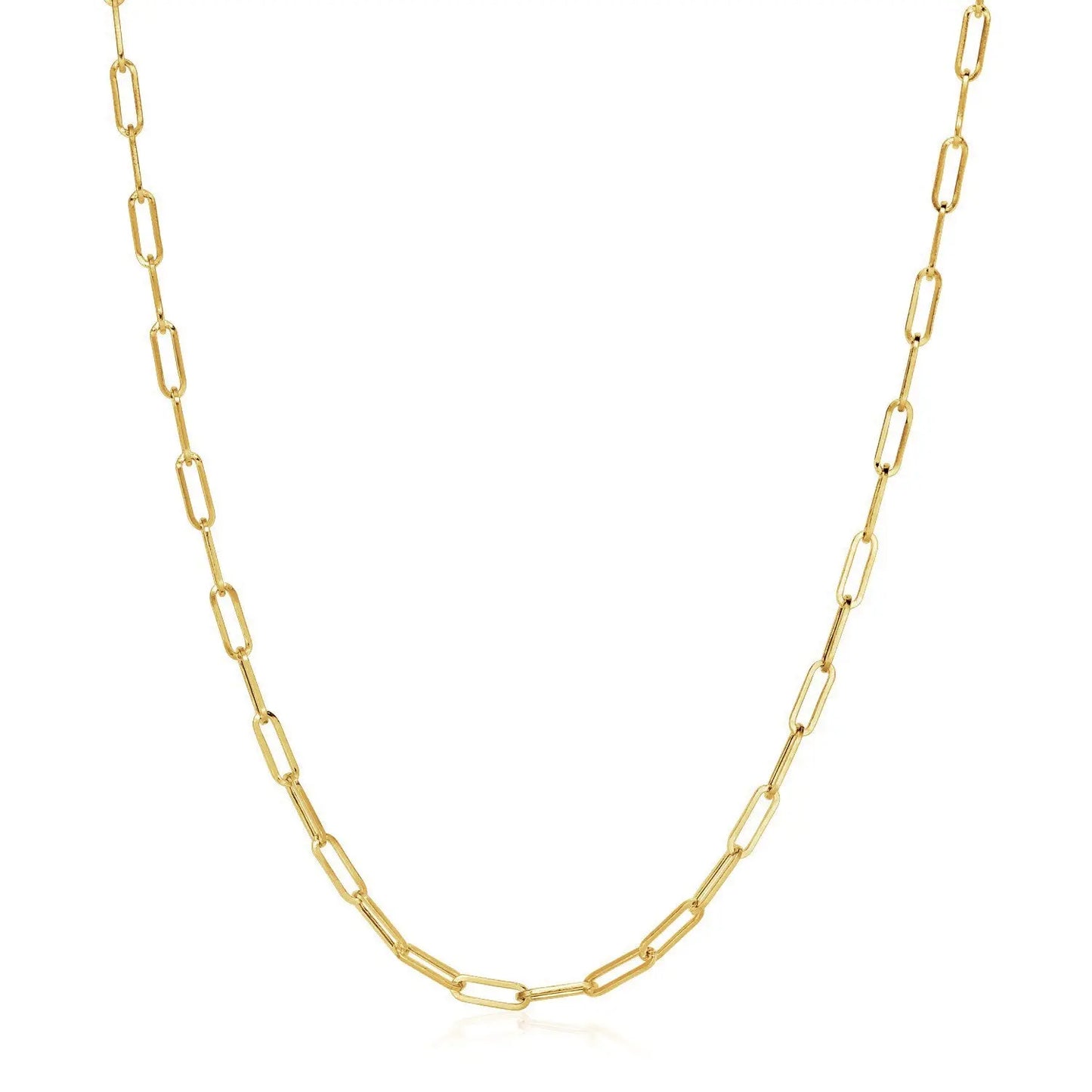 14K Yellow Gold Wide Paperclip Chain (3.20 mm) RCJ Chains CELESTIA LUXE JEWELLERS