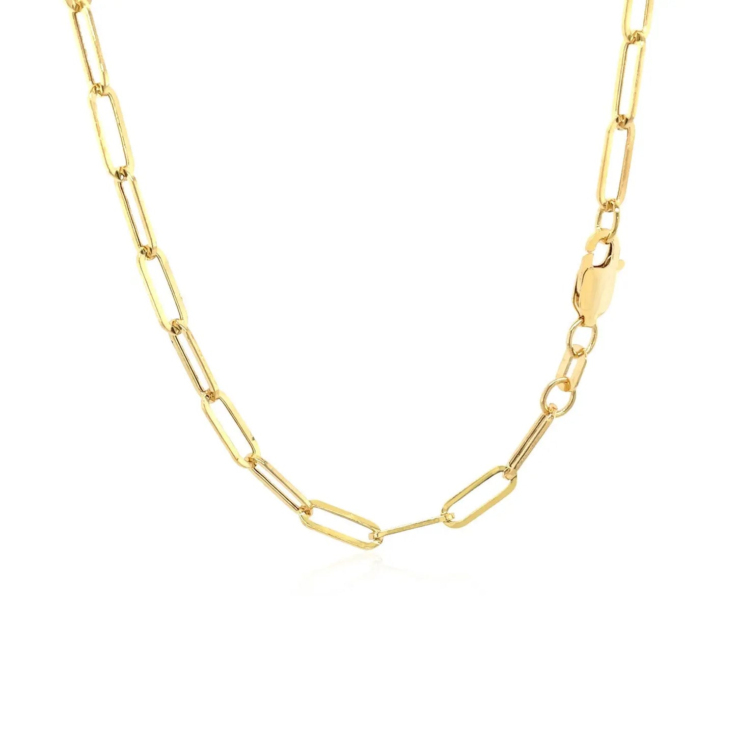 14K Yellow Gold Wide Paperclip Chain (3.20 mm) RCJ Chains CELESTIA LUXE JEWELLERS