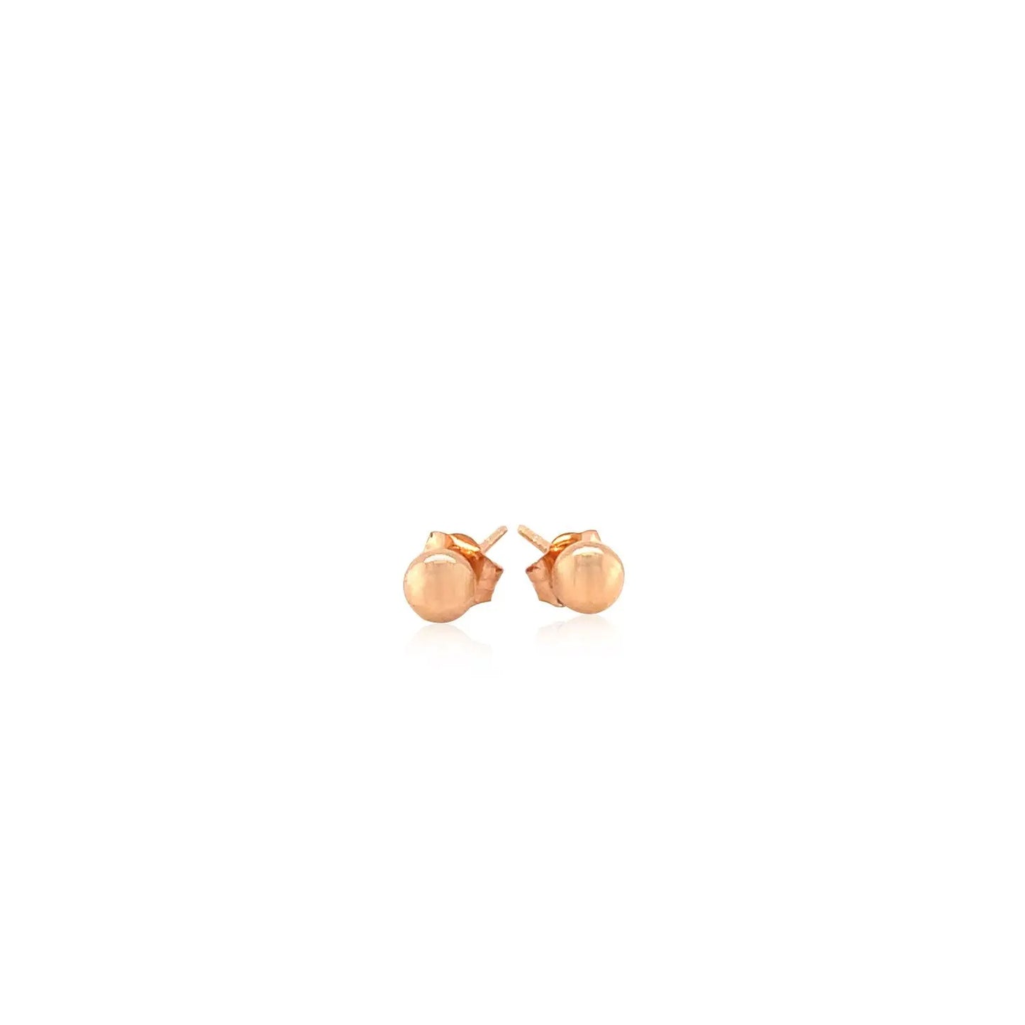 14k Rose Gold Ball Style Stud Earrings (4mm) RCJ Earrings CELESTIA LUXE JEWELLERS