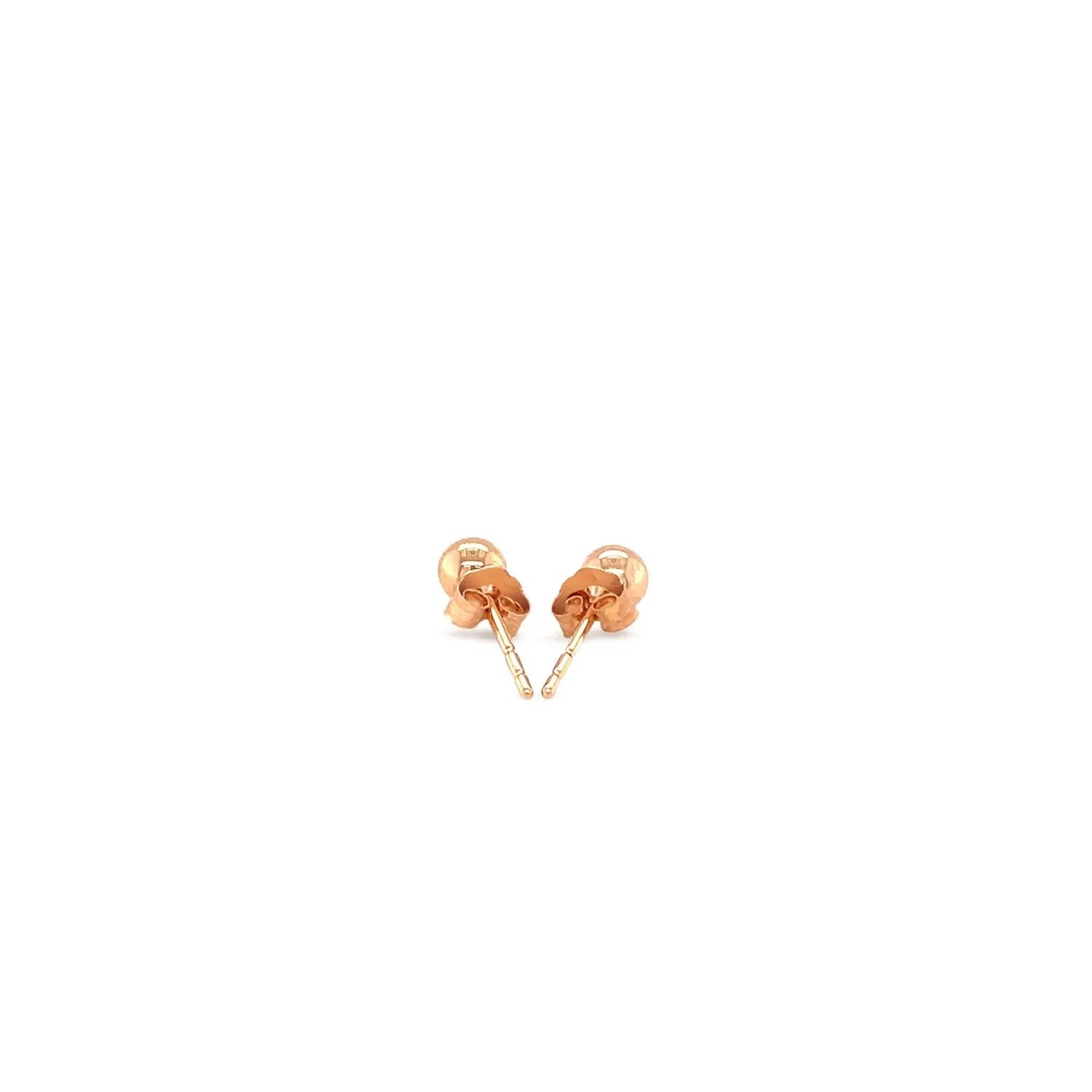 14k Rose Gold Ball Style Stud Earrings (4mm) RCJ Earrings CELESTIA LUXE JEWELLERS