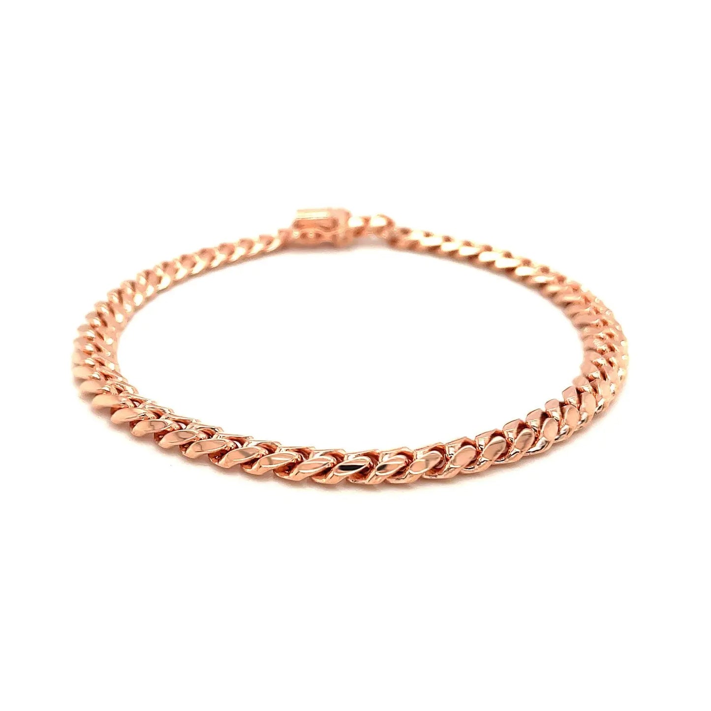 14k Rose Gold Classic Miami Cuban Solid Bracelet (6.10 mm) RCJ Bracelets CELESTIA LUXE JEWELLERS