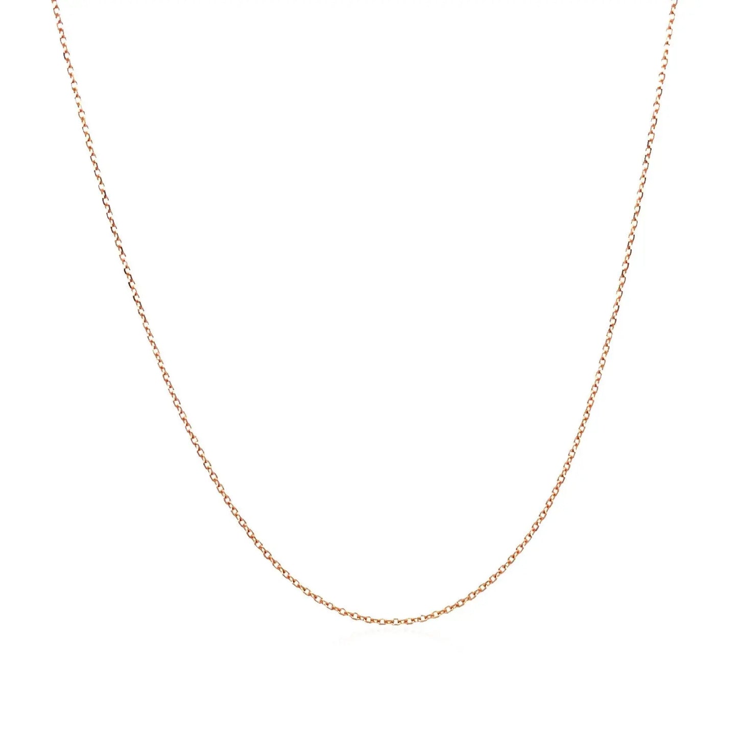 14k Rose Gold Diamond Cut Cable Link Chain (0.68 mm) RCJ Chains CELESTIA LUXE JEWELLERS