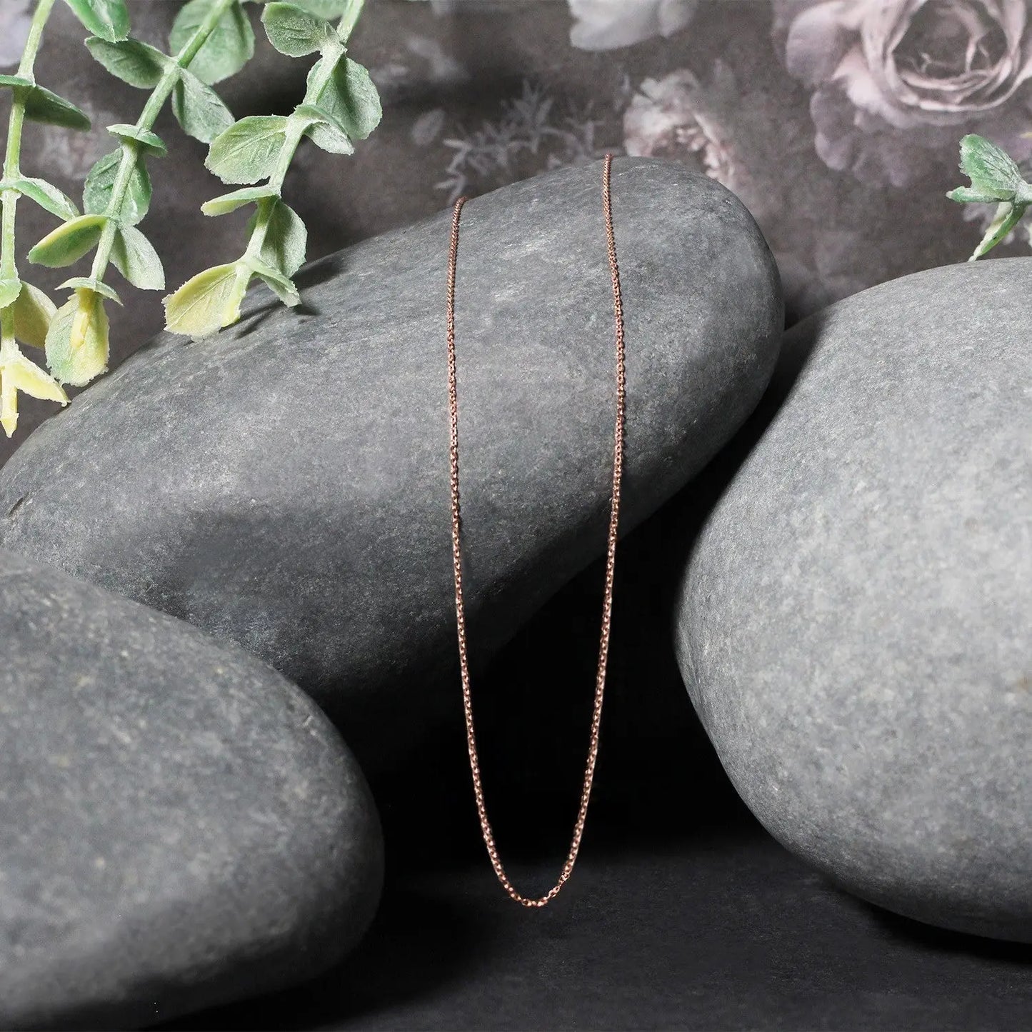 14k Rose Gold Diamond Cut Cable Link Chain (0.68 mm) RCJ Chains CELESTIA LUXE JEWELLERS