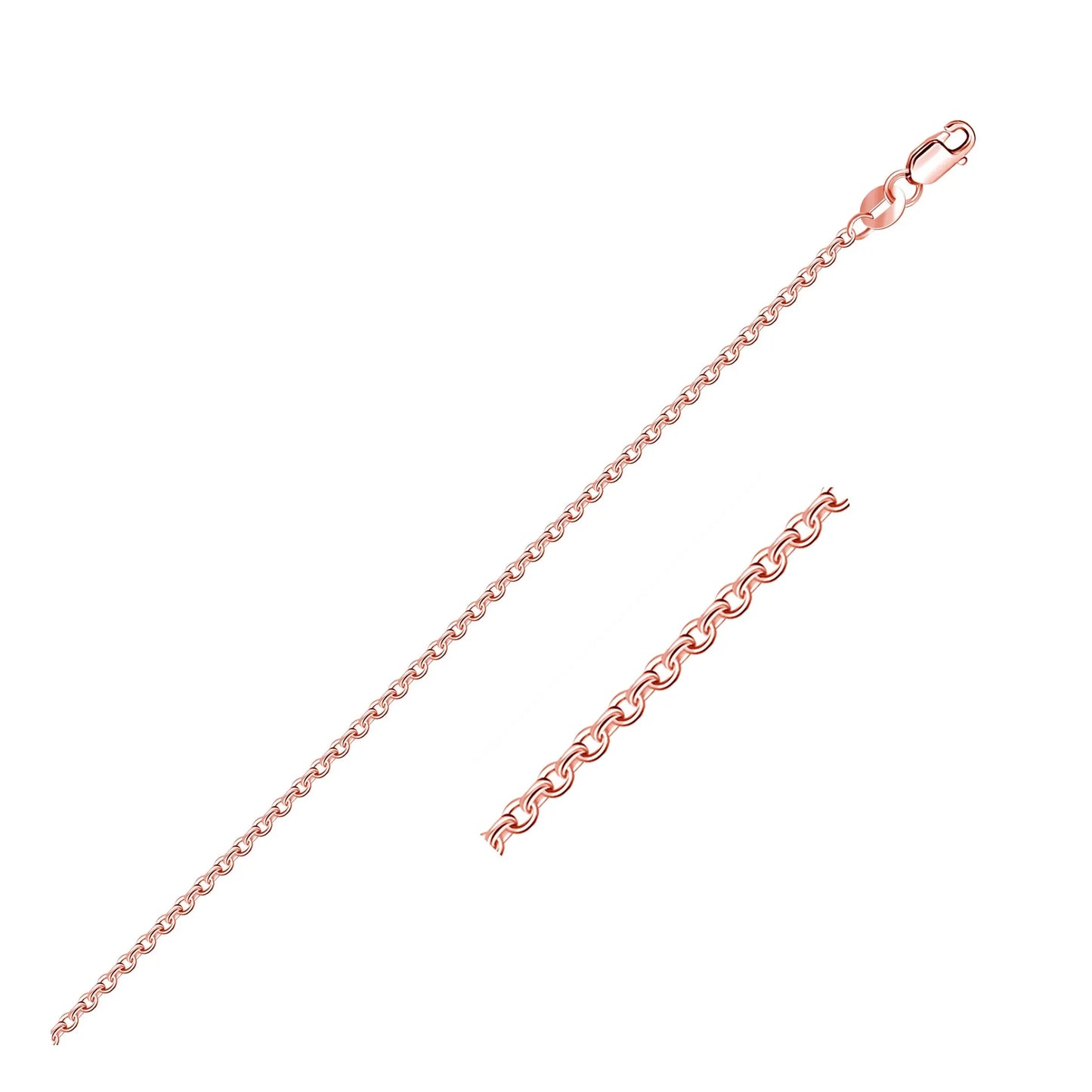14k Rose Gold Diamond Cut Cable Link Chain (1.30 mm) RCJ Chains CELESTIA LUXE JEWELLERS