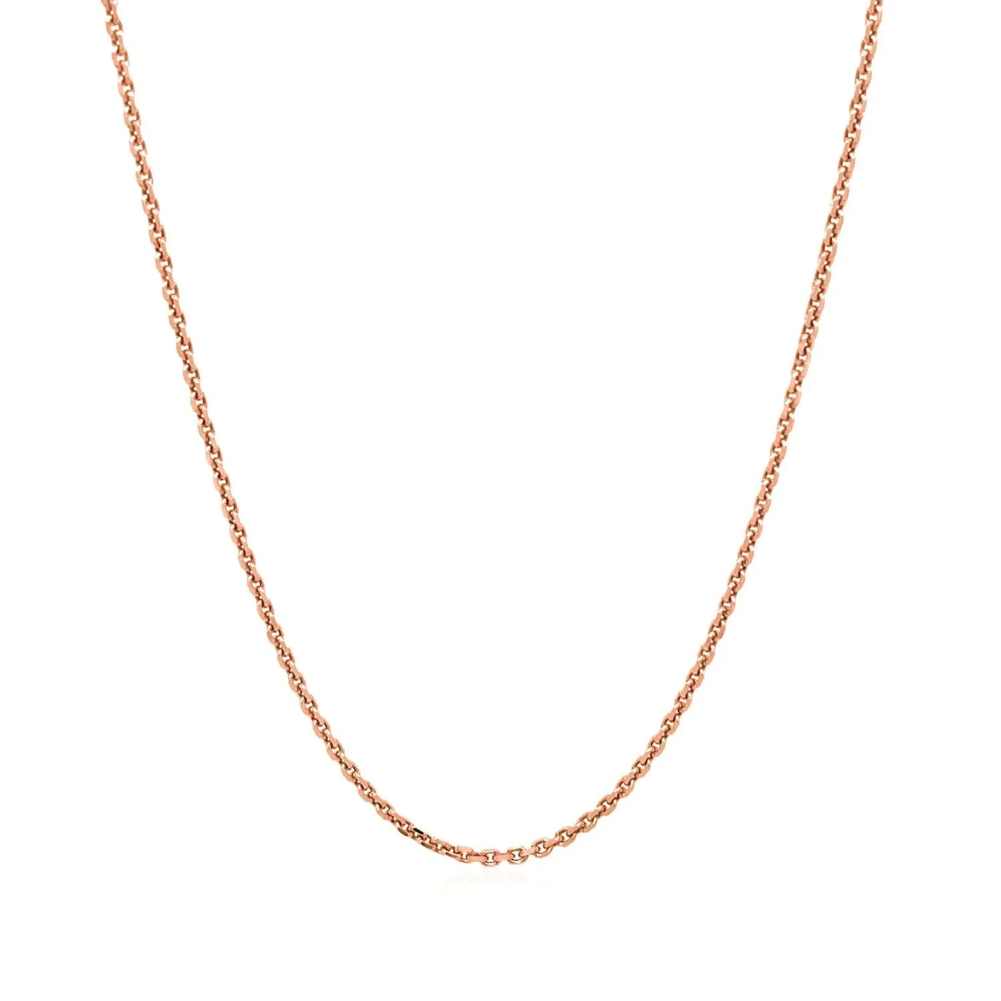 14k Rose Gold Diamond Cut Cable Link Chain (1.30 mm) RCJ Chains CELESTIA LUXE JEWELLERS
