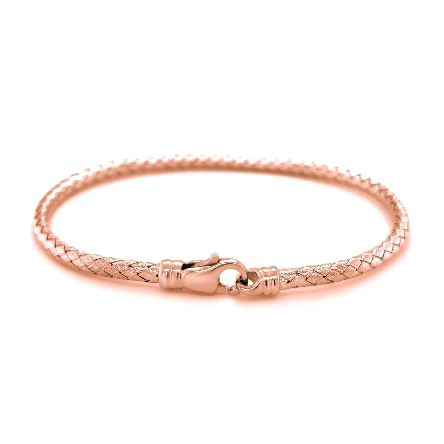14k Rose Gold Fancy Weave Motif Bangle (3.40 mm) RCJ Bangles CELESTIA LUXE JEWELLERS
