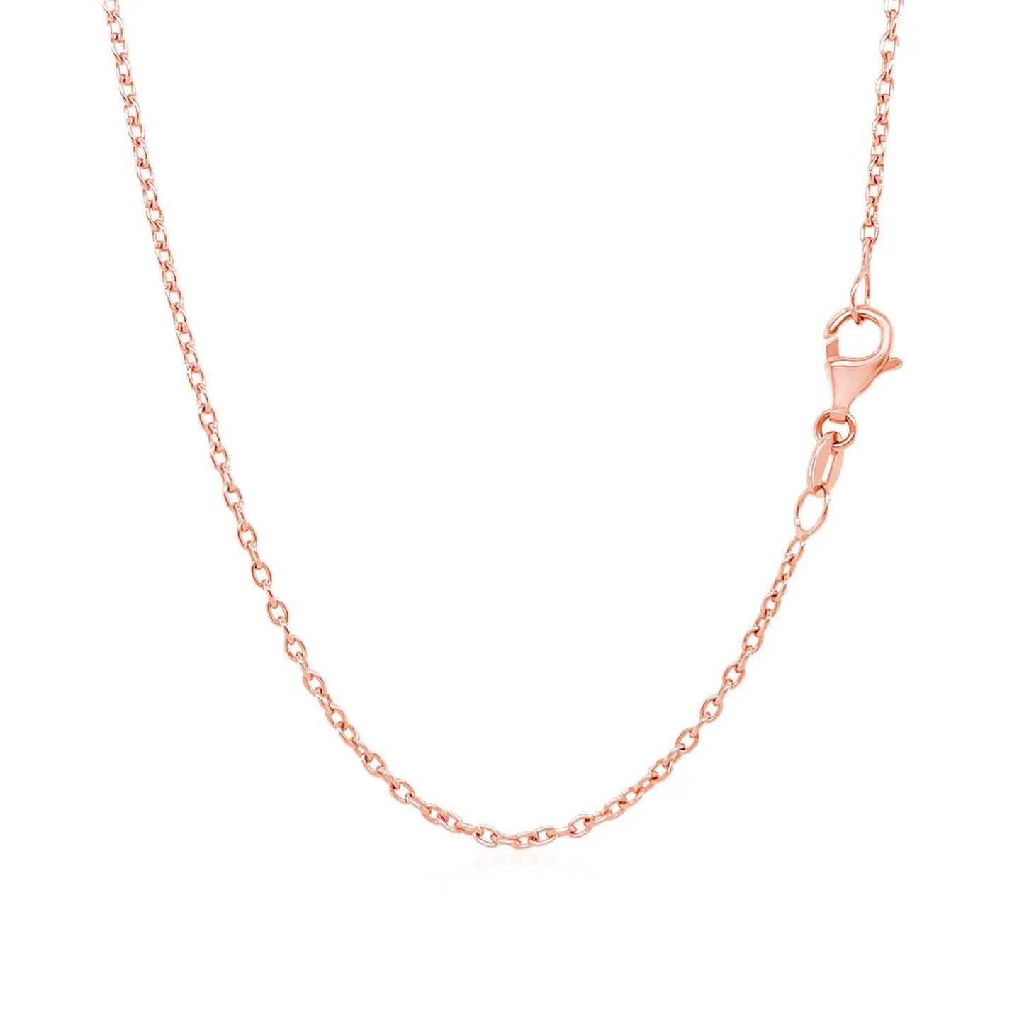 14k Rose Gold Round Cable Link Chain (1.50 mm) RCJ Chains CELESTIA LUXE JEWELLERS