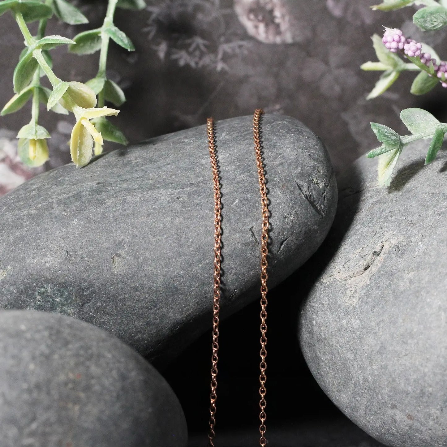 14k Rose Gold Round Cable Link Chain (1.50 mm) RCJ Chains CELESTIA LUXE JEWELLERS