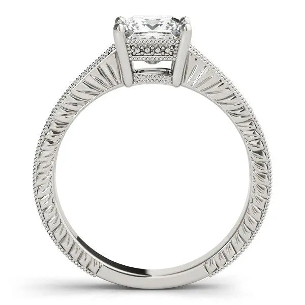 14k White Gold Antique Style Diamond Engagement Ring (1 1/8 cttw) RCJ Rings CELESTIA LUXE JEWELLERS