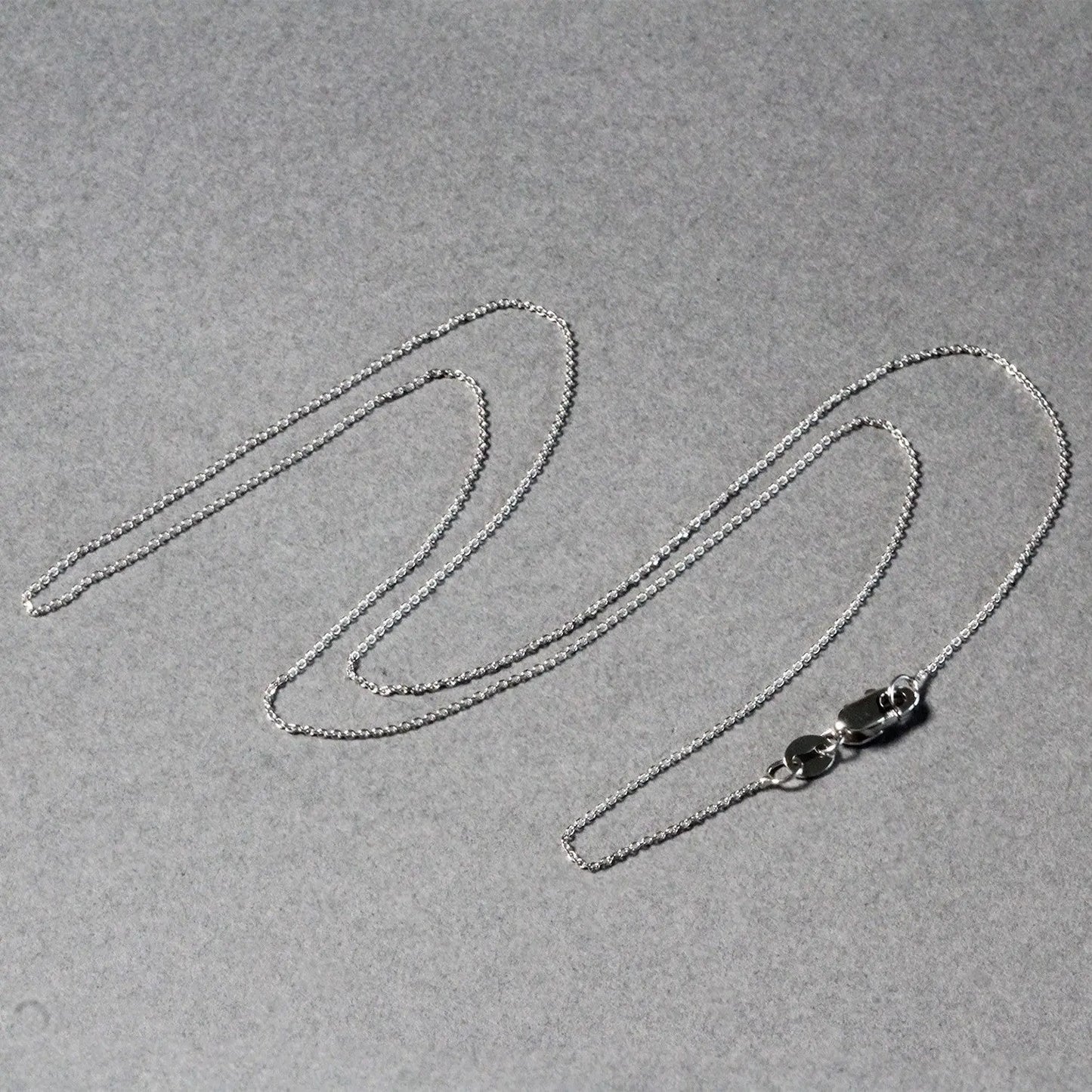 14k White Gold Cable Link Chain (0.50 mm) RCJ Chains CELESTIA LUXE JEWELLERS