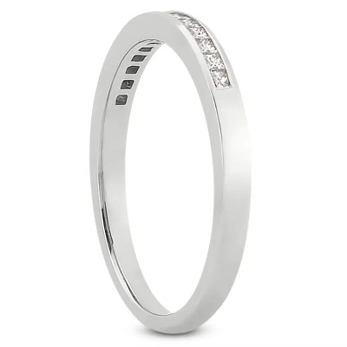 14k White Gold Channel Set Princess Diamond Wedding Ring Band RCJ Rings CELESTIA LUXE JEWELLERS