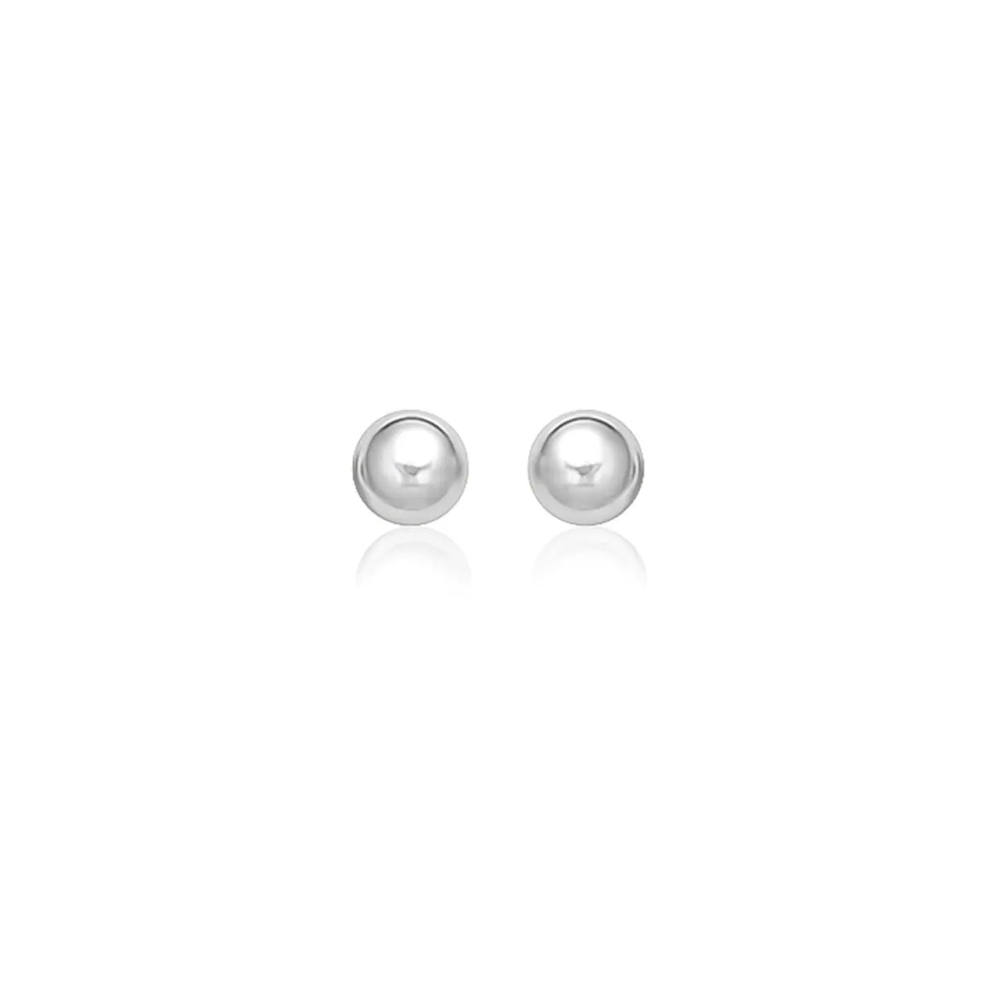 14k White Gold Classic Stud Earrings (8mm) RCJ Earrings CELESTIA LUXE JEWELLERS