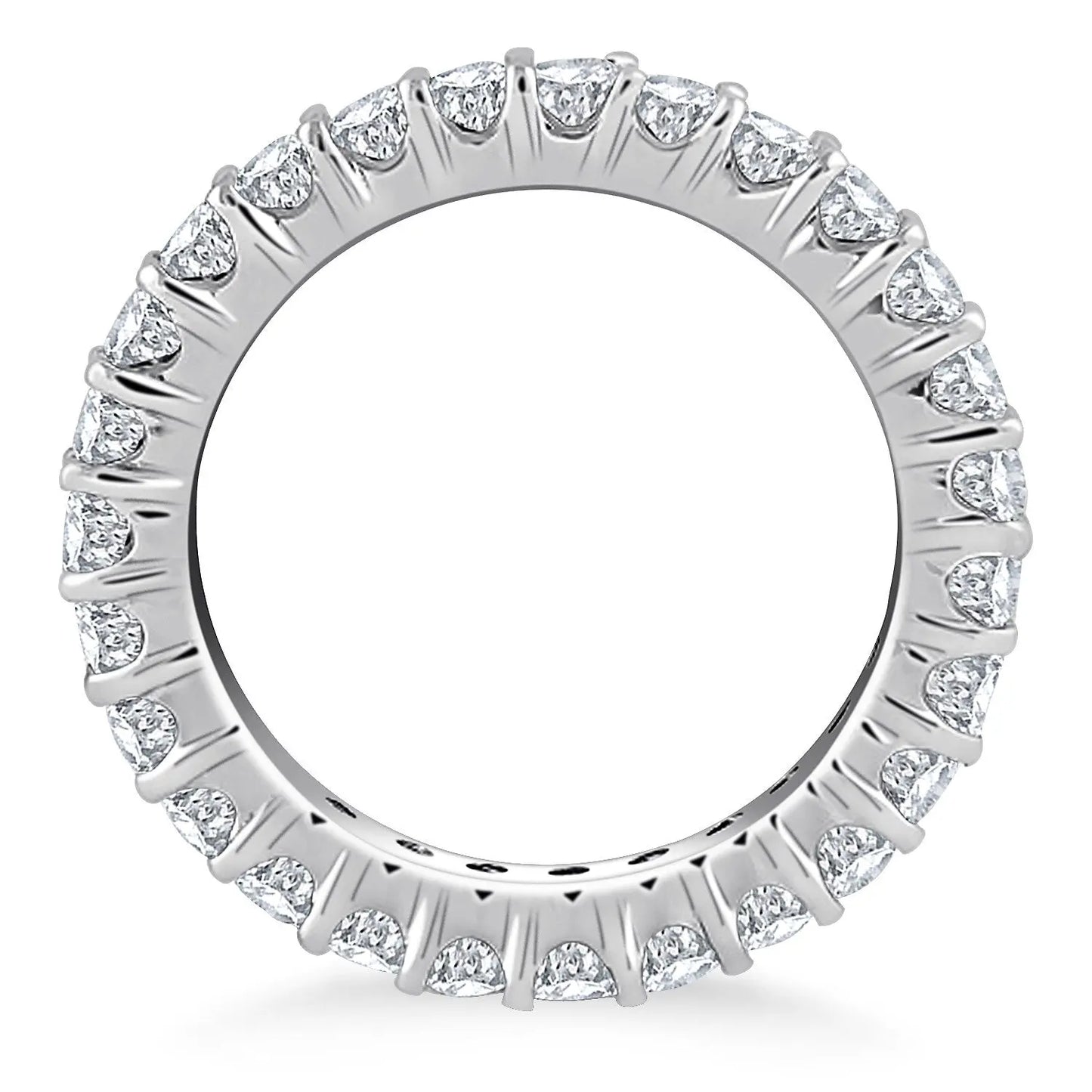 14k White Gold Common Prong Round Diamond Eternity Ring RCJ Rings CELESTIA LUXE JEWELLERS