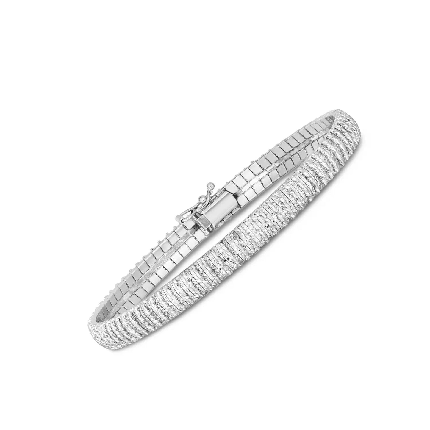 14k White Gold Diamante Flex Bracelet (5.80 mm) RCJ Bracelets CELESTIA LUXE JEWELLERS