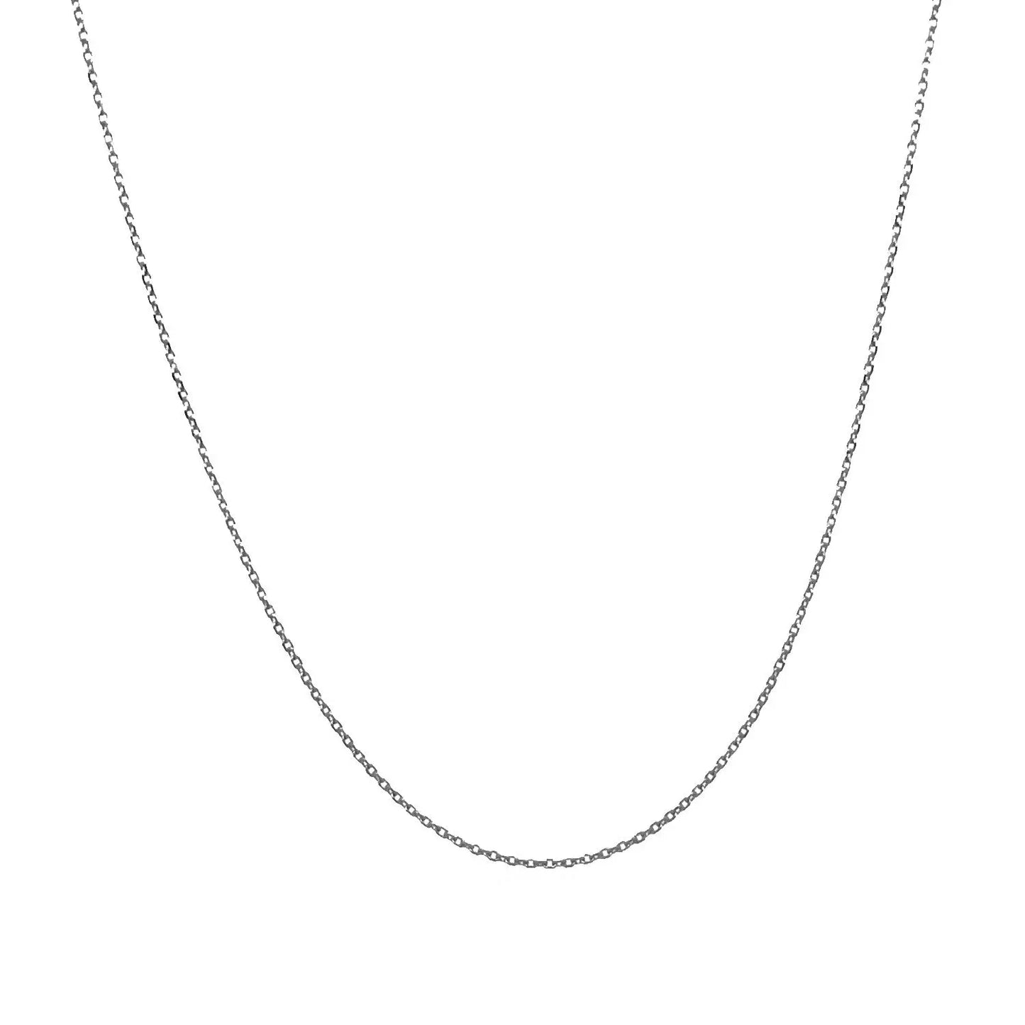 14k White Gold Diamond Cut Cable Link Chain (0.68 mm) RCJ Chains CELESTIA LUXE JEWELLERS