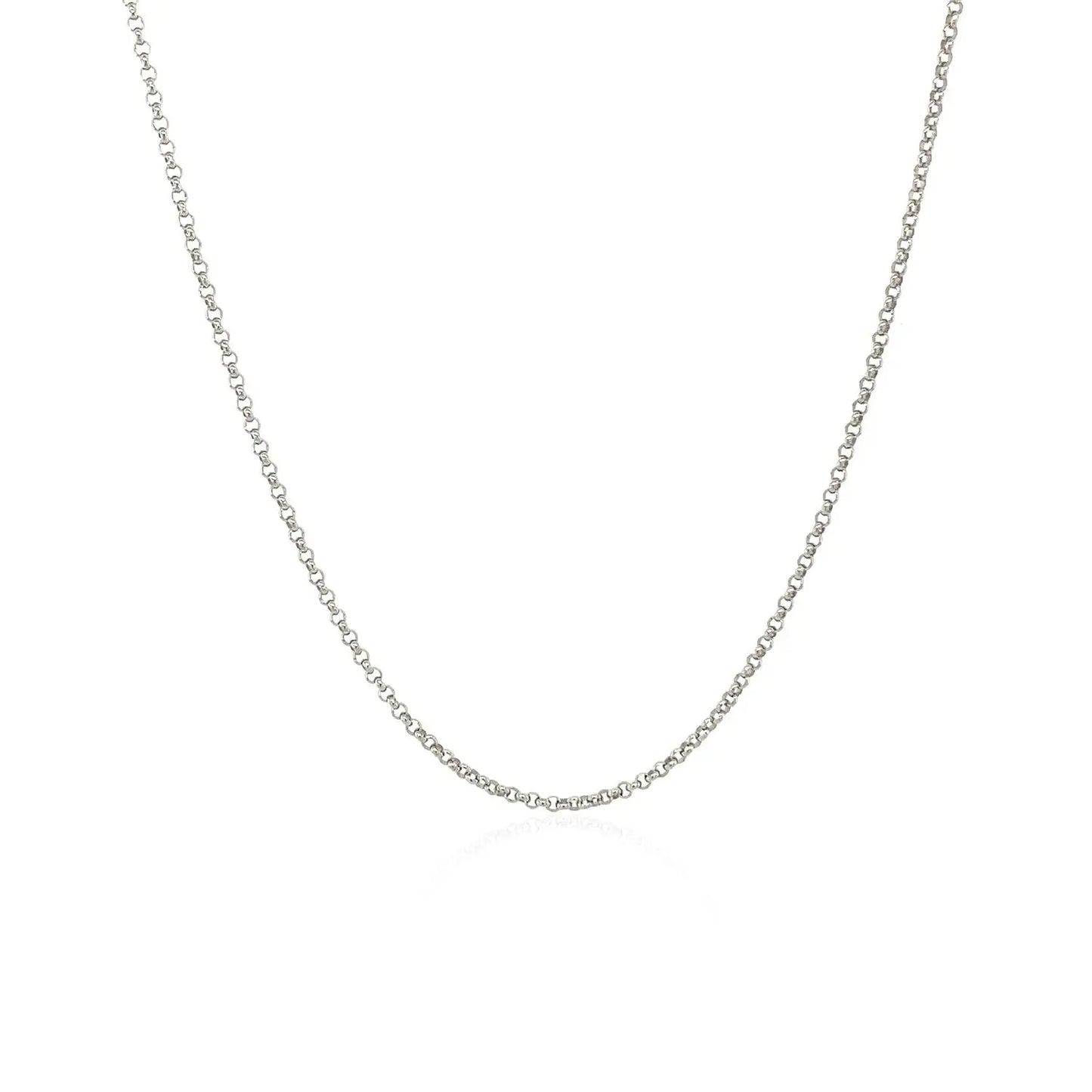 14k White Gold Diamond Cut Rolo Chain (1.10 mm) RCJ Chains CELESTIA LUXE JEWELLERS