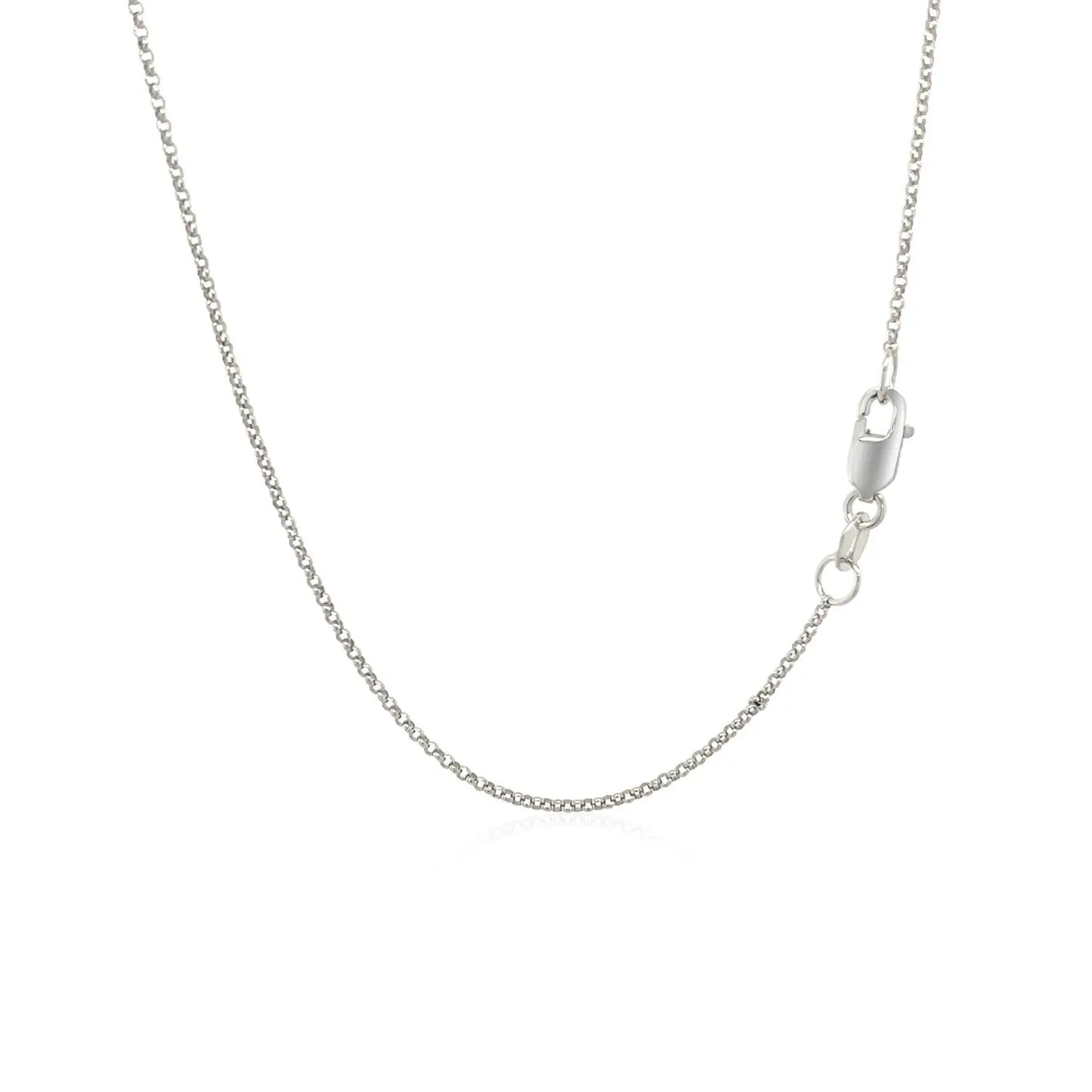 14k White Gold Diamond Cut Rolo Chain (1.10 mm) RCJ Chains CELESTIA LUXE JEWELLERS
