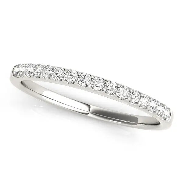 14k White Gold Diamond Scalloped Set Wedding Band (1/6 cttw) RCJ Rings CELESTIA LUXE JEWELLERS