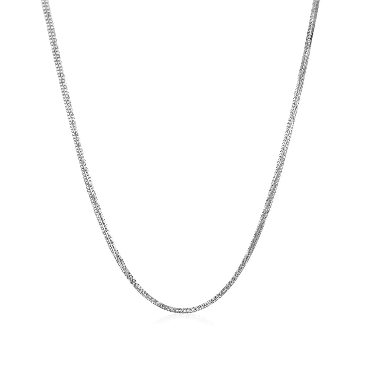 14k White Gold Foxtail Chain (1.00 mm) RCJ Chains CELESTIA LUXE JEWELLERS