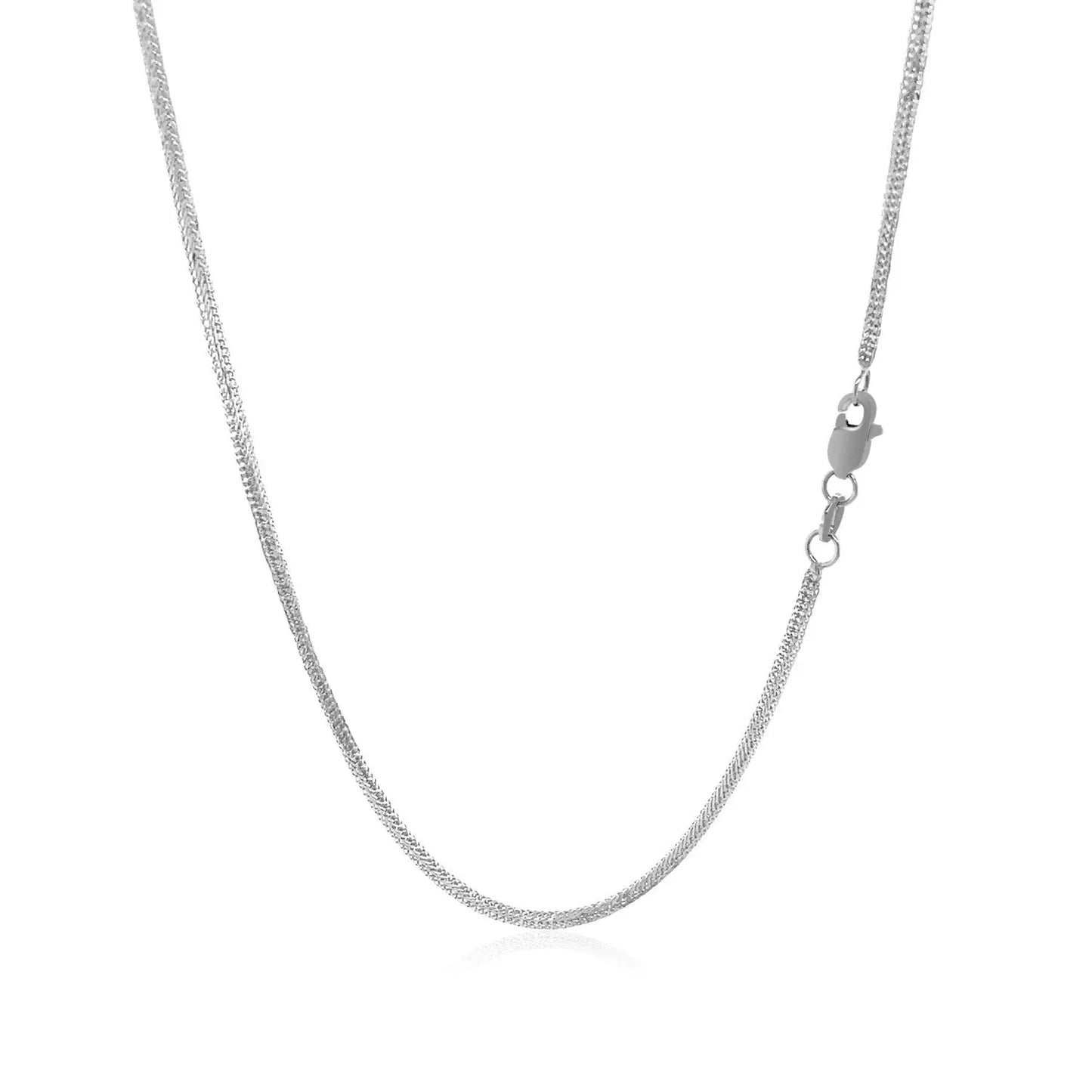 14k White Gold Foxtail Chain (1.00 mm) RCJ Chains CELESTIA LUXE JEWELLERS