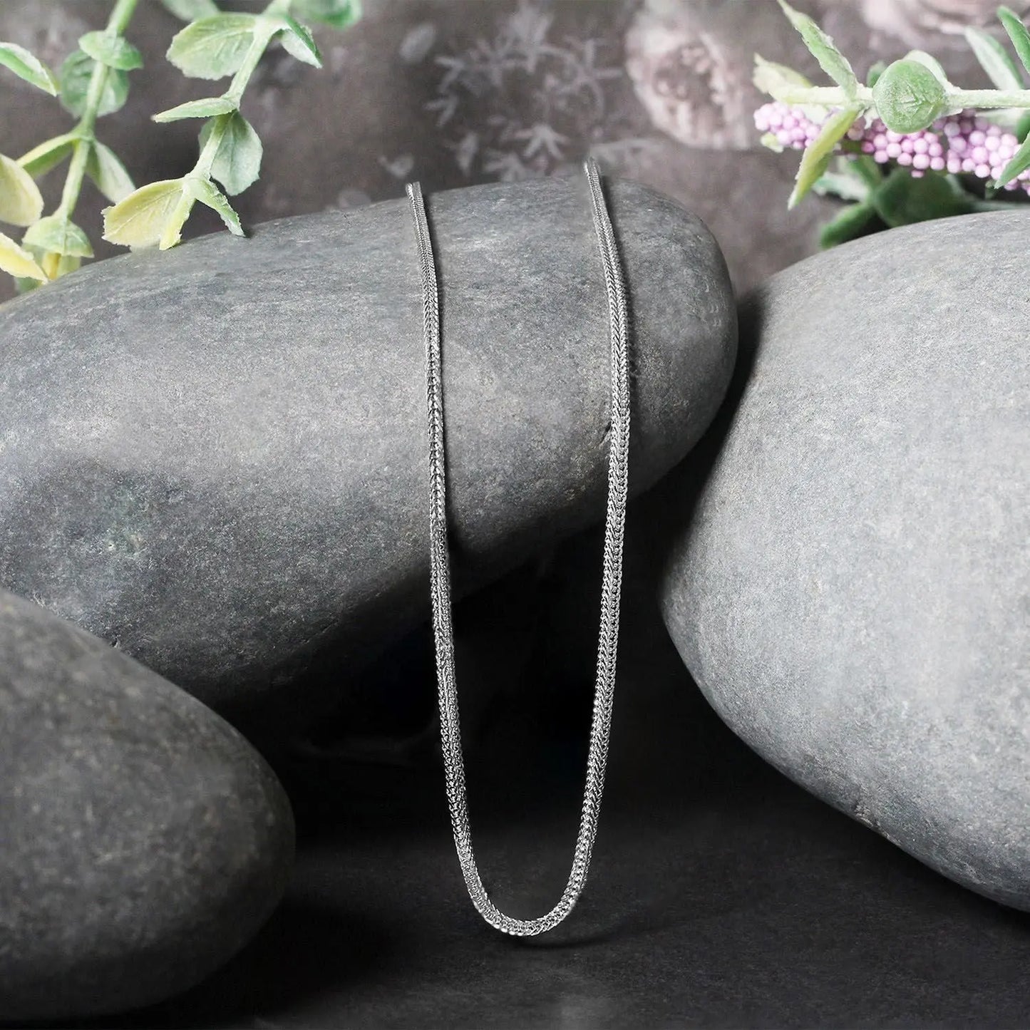 14k White Gold Foxtail Chain (1.00 mm) RCJ Chains CELESTIA LUXE JEWELLERS