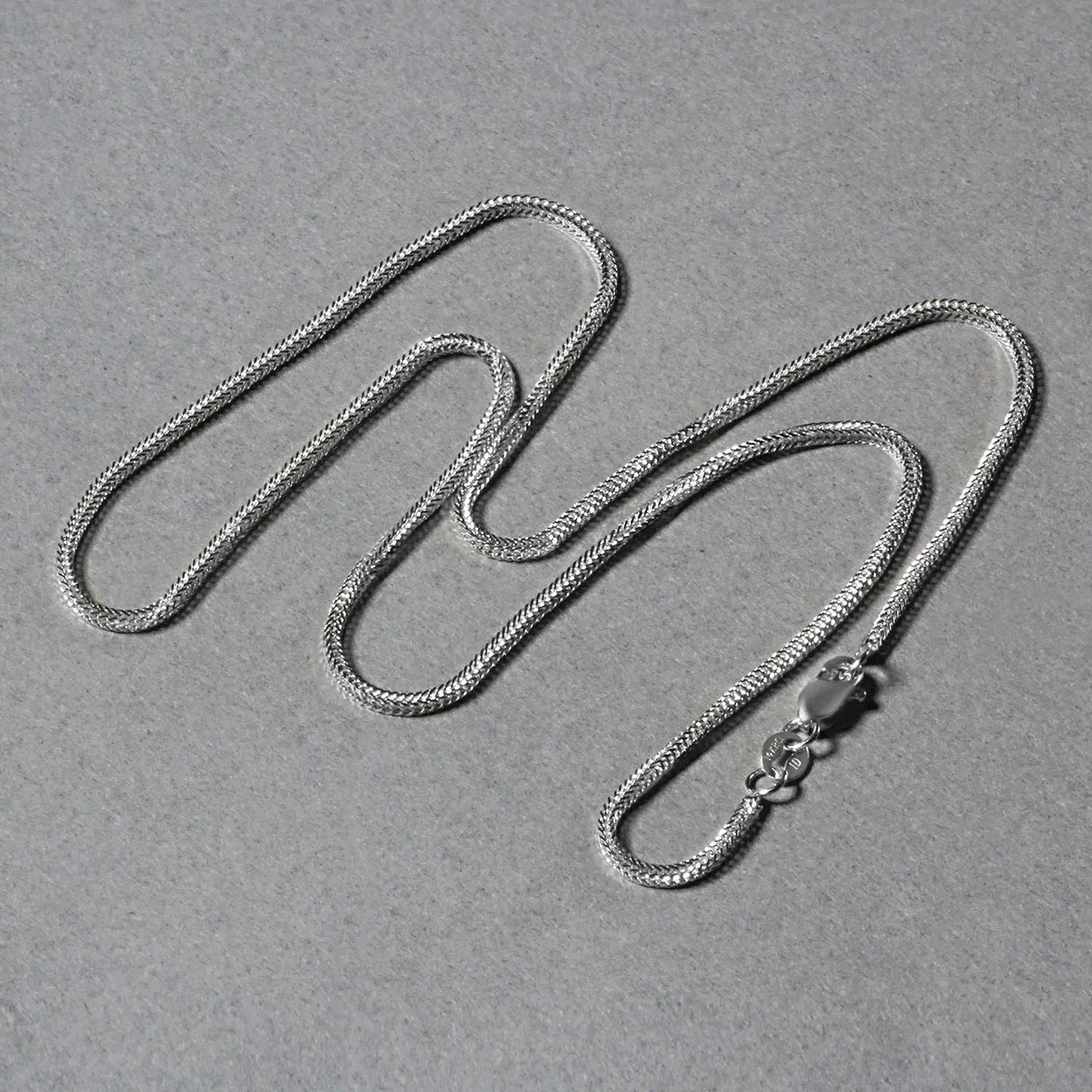 14k White Gold Foxtail Chain (1.00 mm) RCJ Chains CELESTIA LUXE JEWELLERS