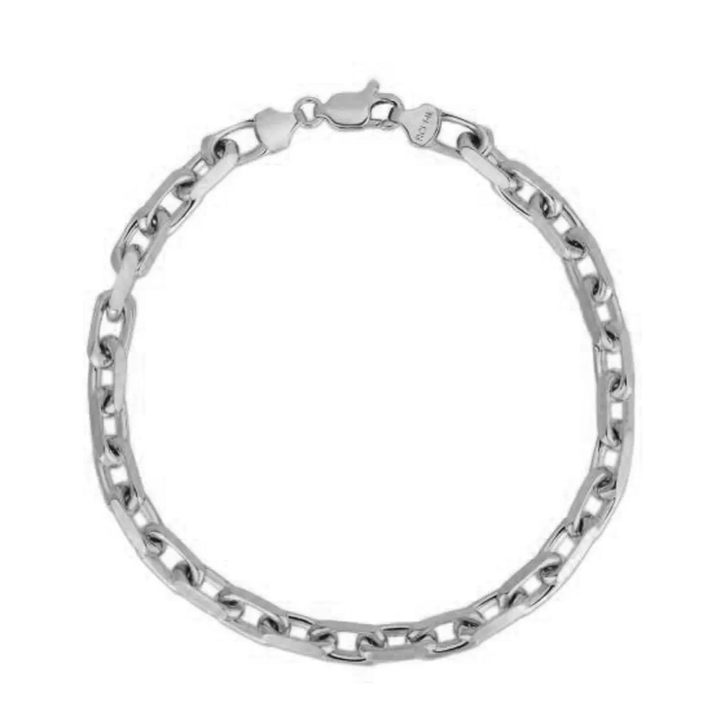 14k White Gold French Cable Chain Bracelet (4.80 mm) RCJ Bracelets CELESTIA LUXE JEWELLERS