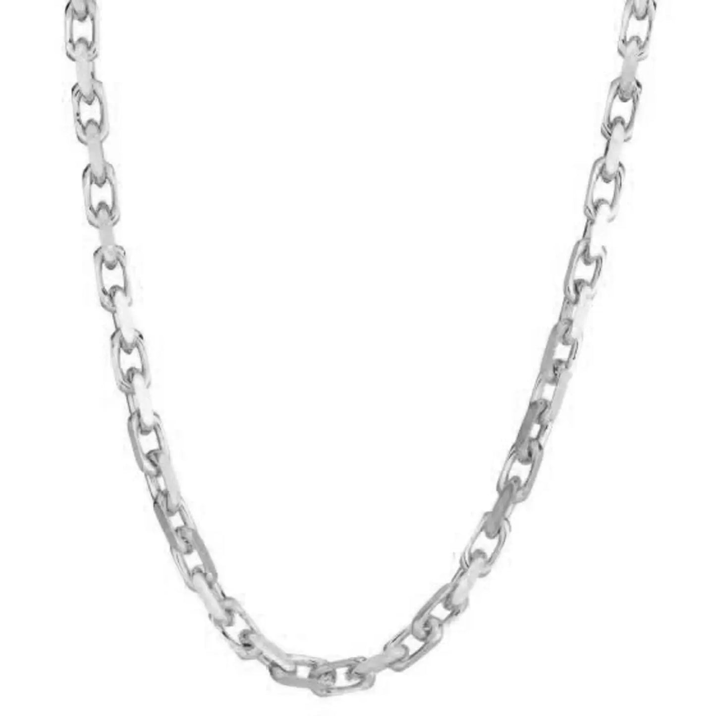 14k White Gold French Cable Link Chain (4.80 mm) RCJ Chains CELESTIA LUXE JEWELLERS