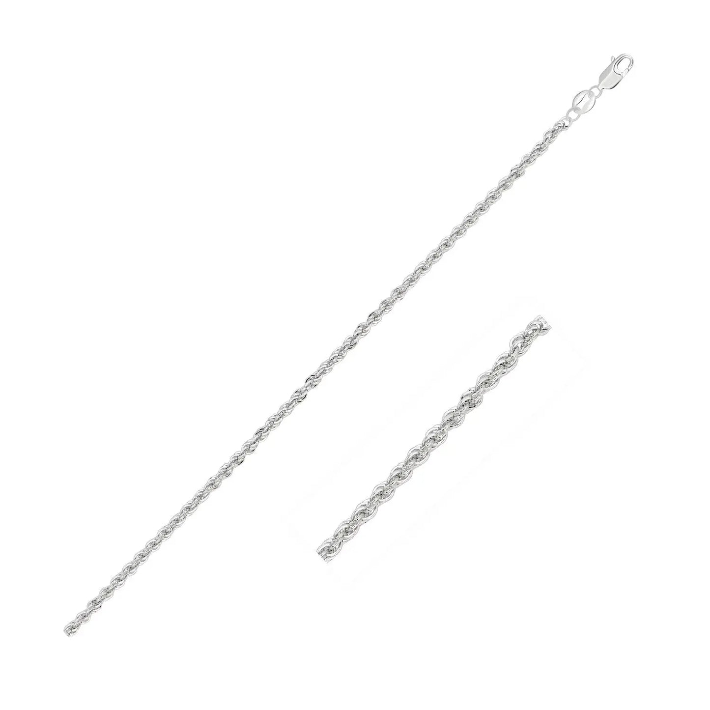 14k White Gold Light Rope Chain (2.00 mm) RCJ Chains CELESTIA LUXE JEWELLERS