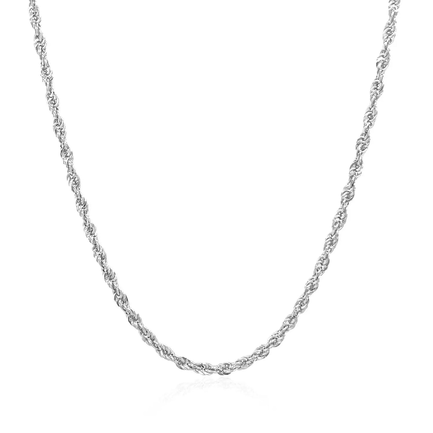 14k White Gold Light Rope Chain (2.00 mm) RCJ Chains CELESTIA LUXE JEWELLERS