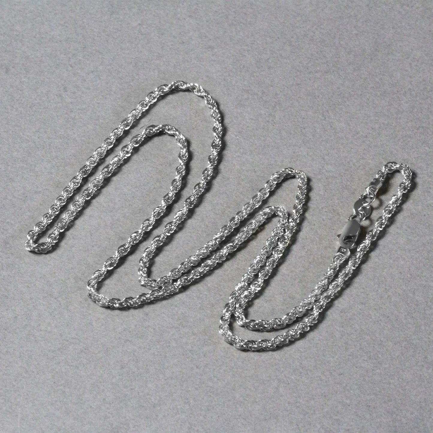 14k White Gold Light Rope Chain (2.00 mm) RCJ Chains CELESTIA LUXE JEWELLERS