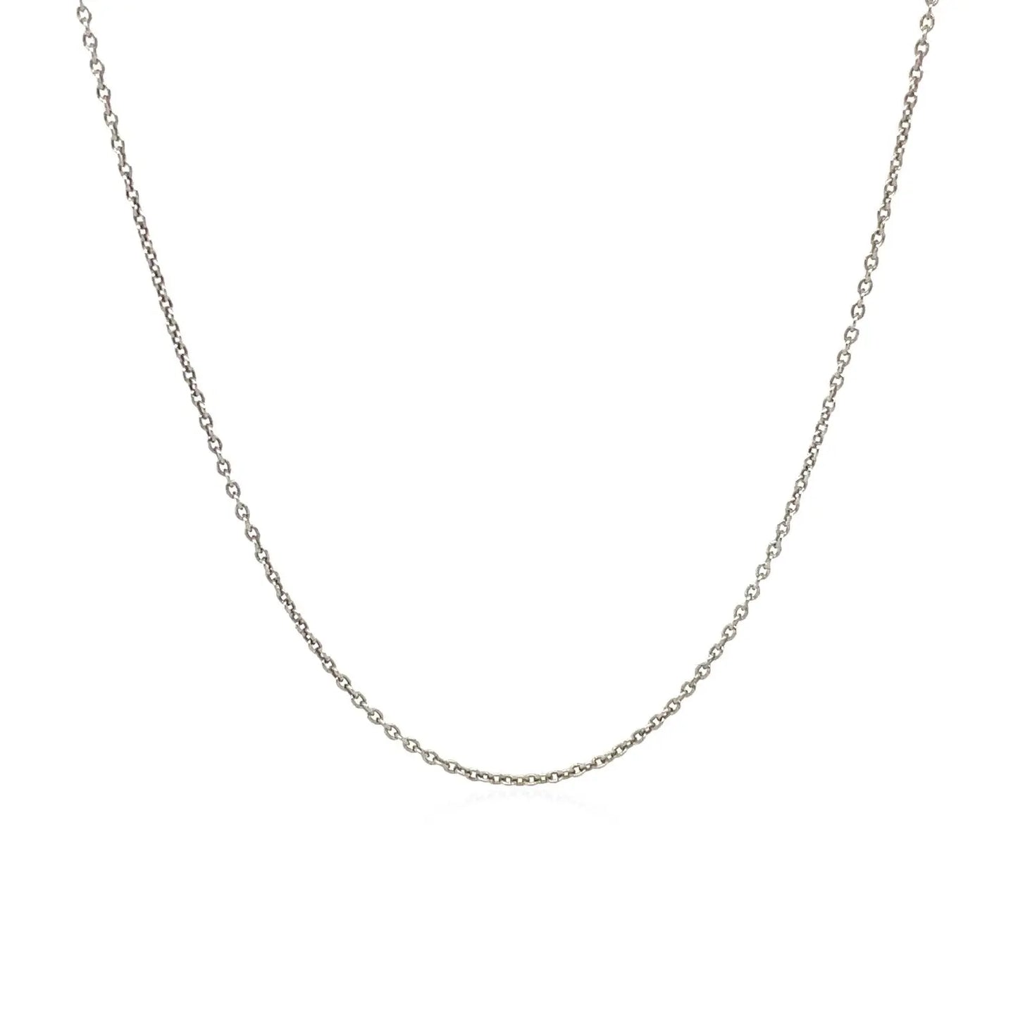 14k White Gold Round Cable Link Chain (1.10 mm) RCJ Chains CELESTIA LUXE JEWELLERS