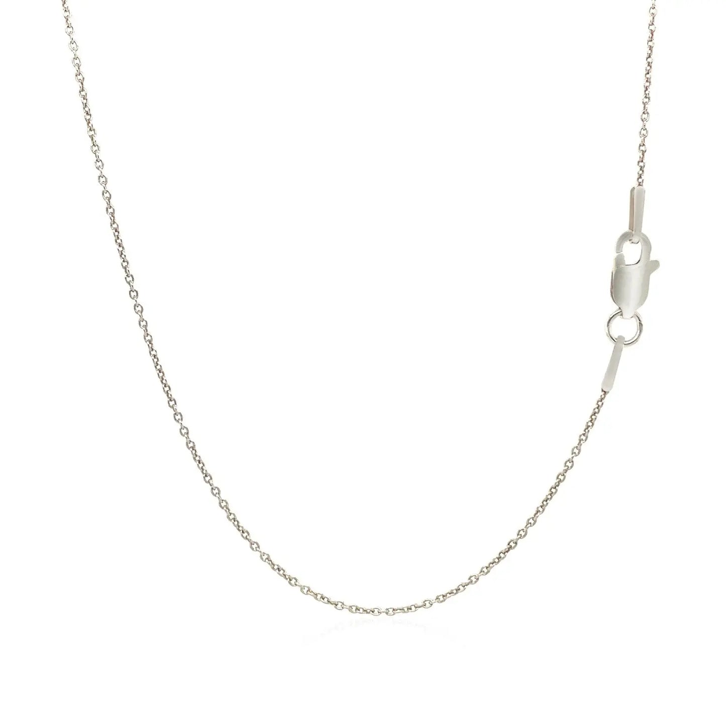14k White Gold Round Cable Link Chain (1.10 mm) RCJ Chains CELESTIA LUXE JEWELLERS