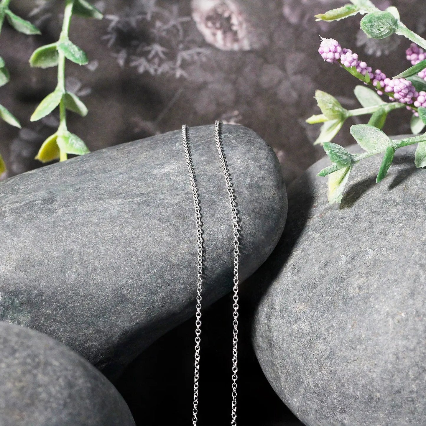 14k White Gold Round Cable Link Chain (1.10 mm) RCJ Chains CELESTIA LUXE JEWELLERS