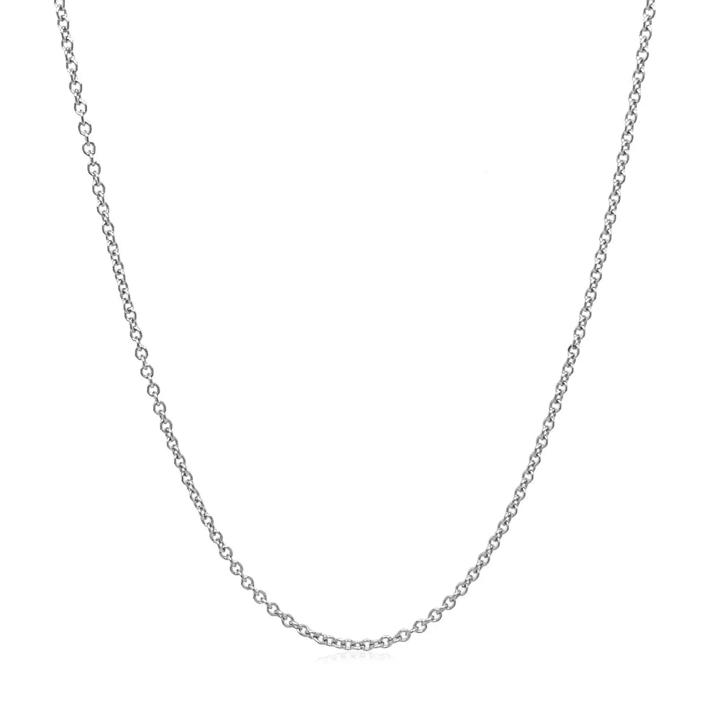 14k White Gold Round Cable Link Chain (1.30 mm) RCJ Chains CELESTIA LUXE JEWELLERS