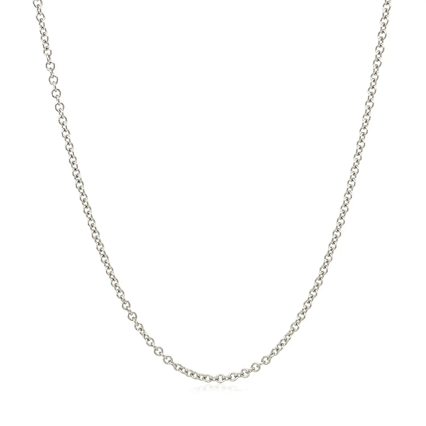 14k White Gold Round Cable Link Chain (1.50 mm) RCJ Chains CELESTIA LUXE JEWELLERS