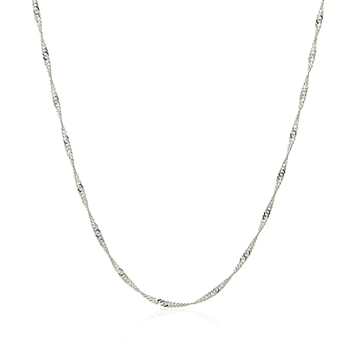 14k White Gold Singapore Chain (1.30 mm) RCJ Chains CELESTIA LUXE JEWELLERS