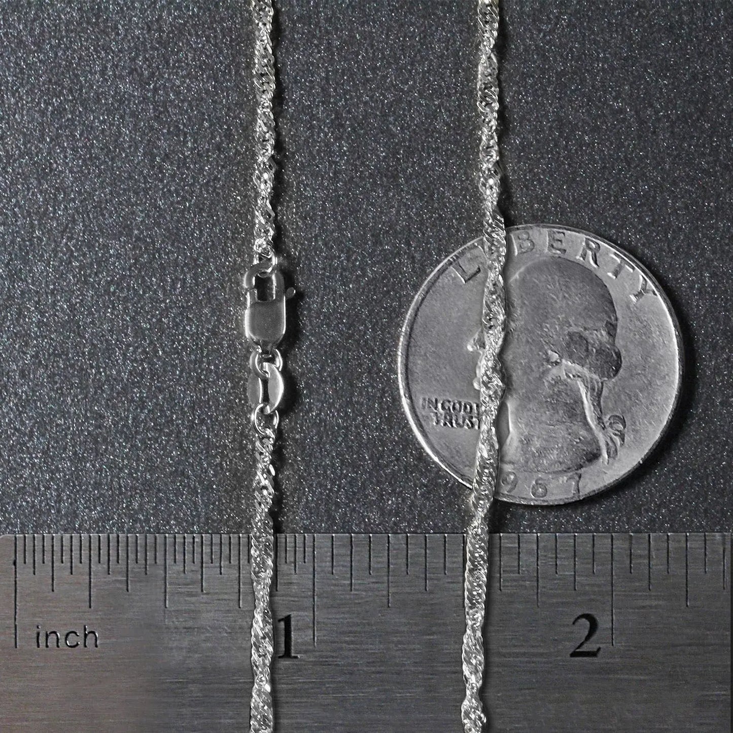 14k White Gold Singapore Chain (1.80 mm) RCJ Chains CELESTIA LUXE JEWELLERS