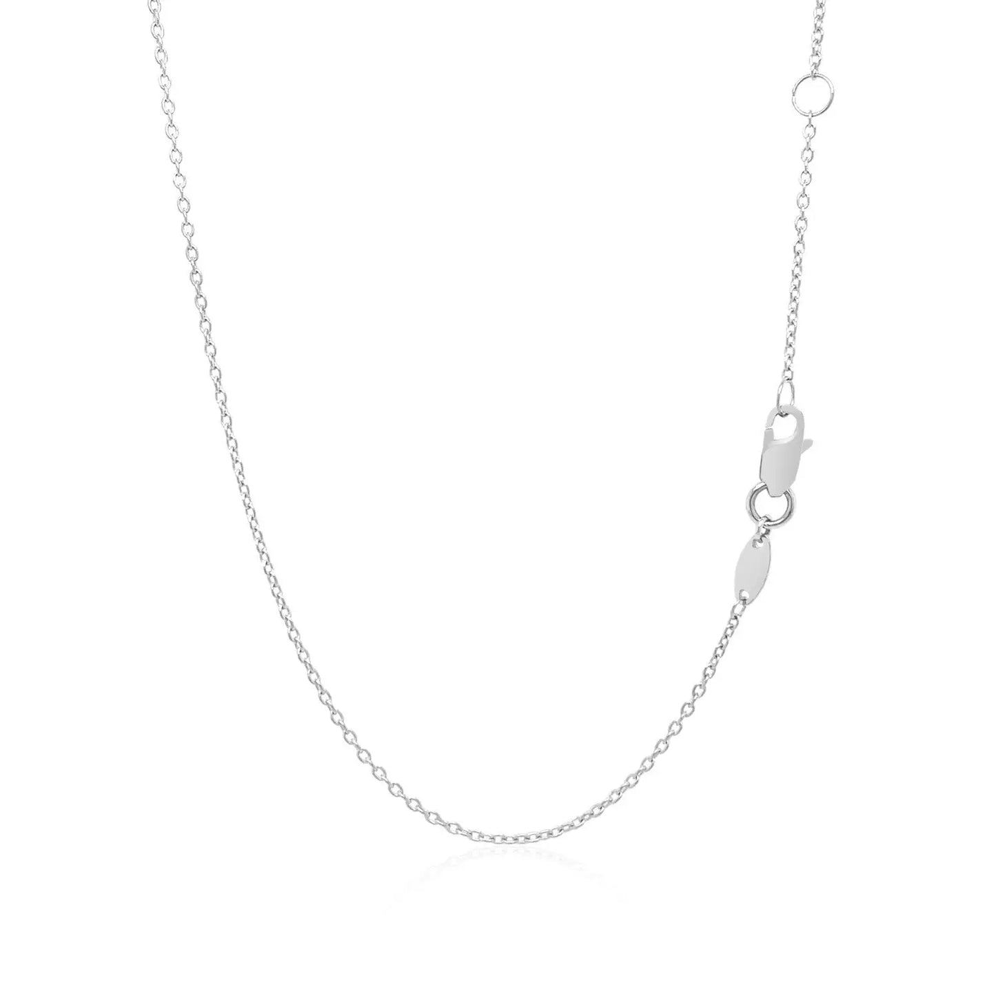 14k White Gold Smooth Flat Horizontal Bar Style Necklace RCJ Necklaces CELESTIA LUXE JEWELLERS