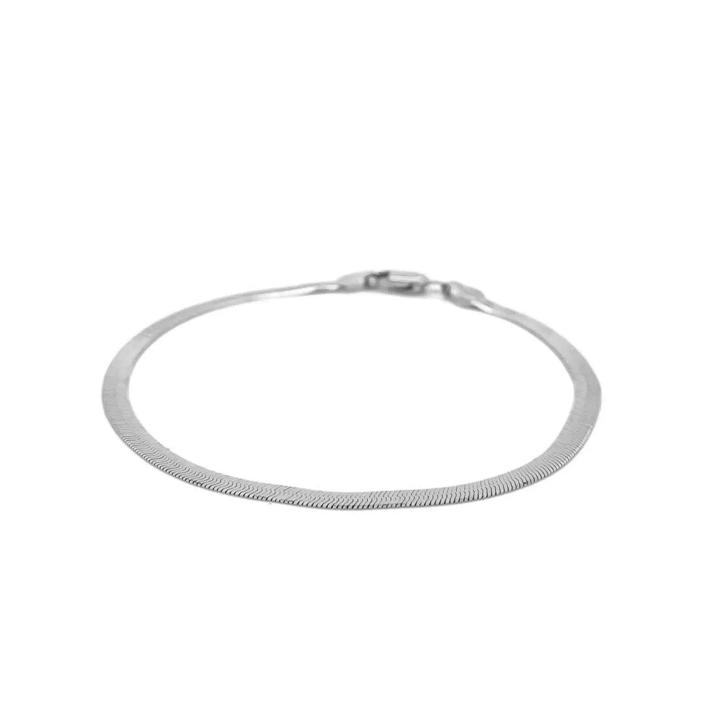 14k White Gold Super Flex Herringbone Bracelet (2.80 mm) RCJ Bracelets CELESTIA LUXE JEWELLERS