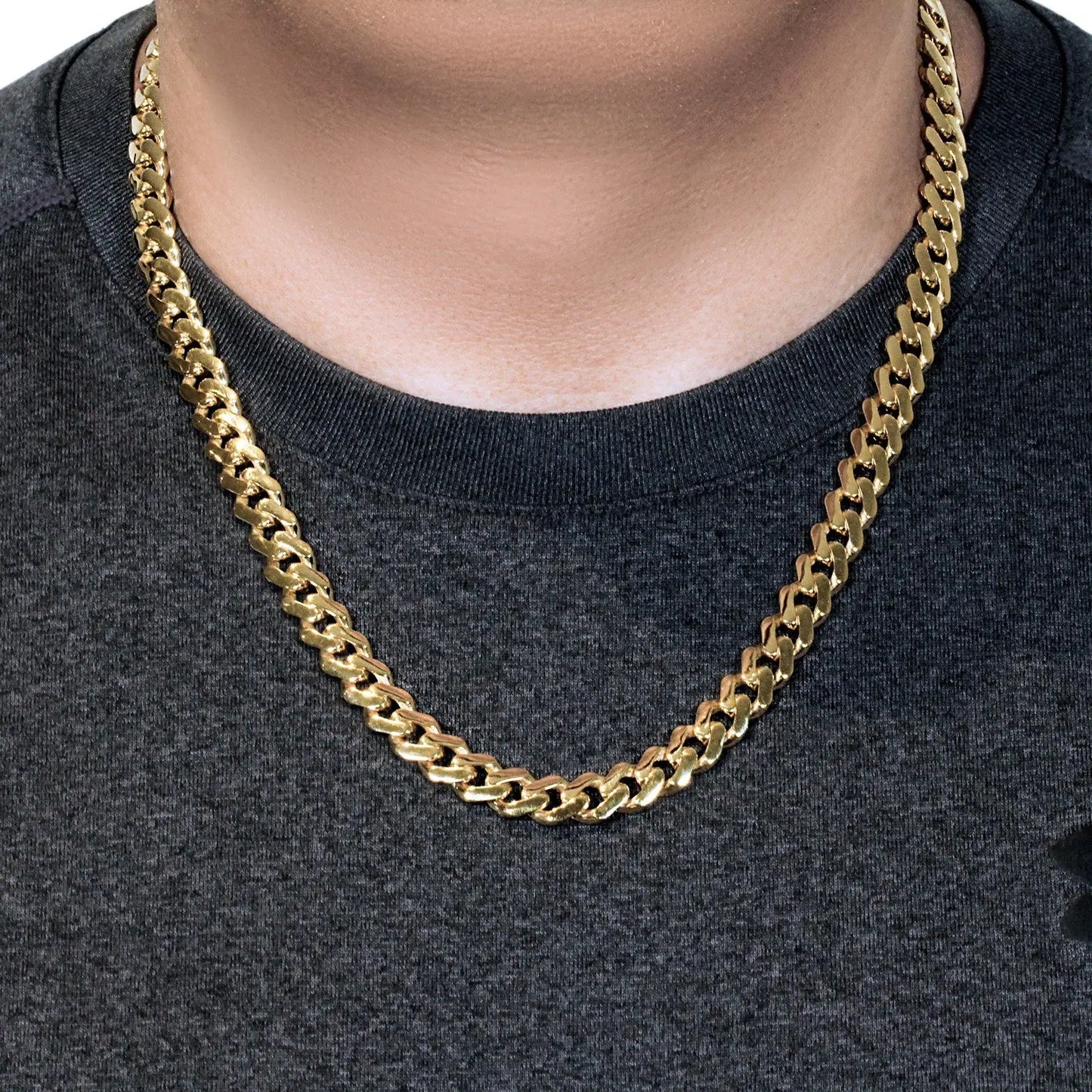 14k Yellow Gold 22 inch Polished Curb Chain Necklace RCJ Necklaces CELESTIA LUXE JEWELLERS