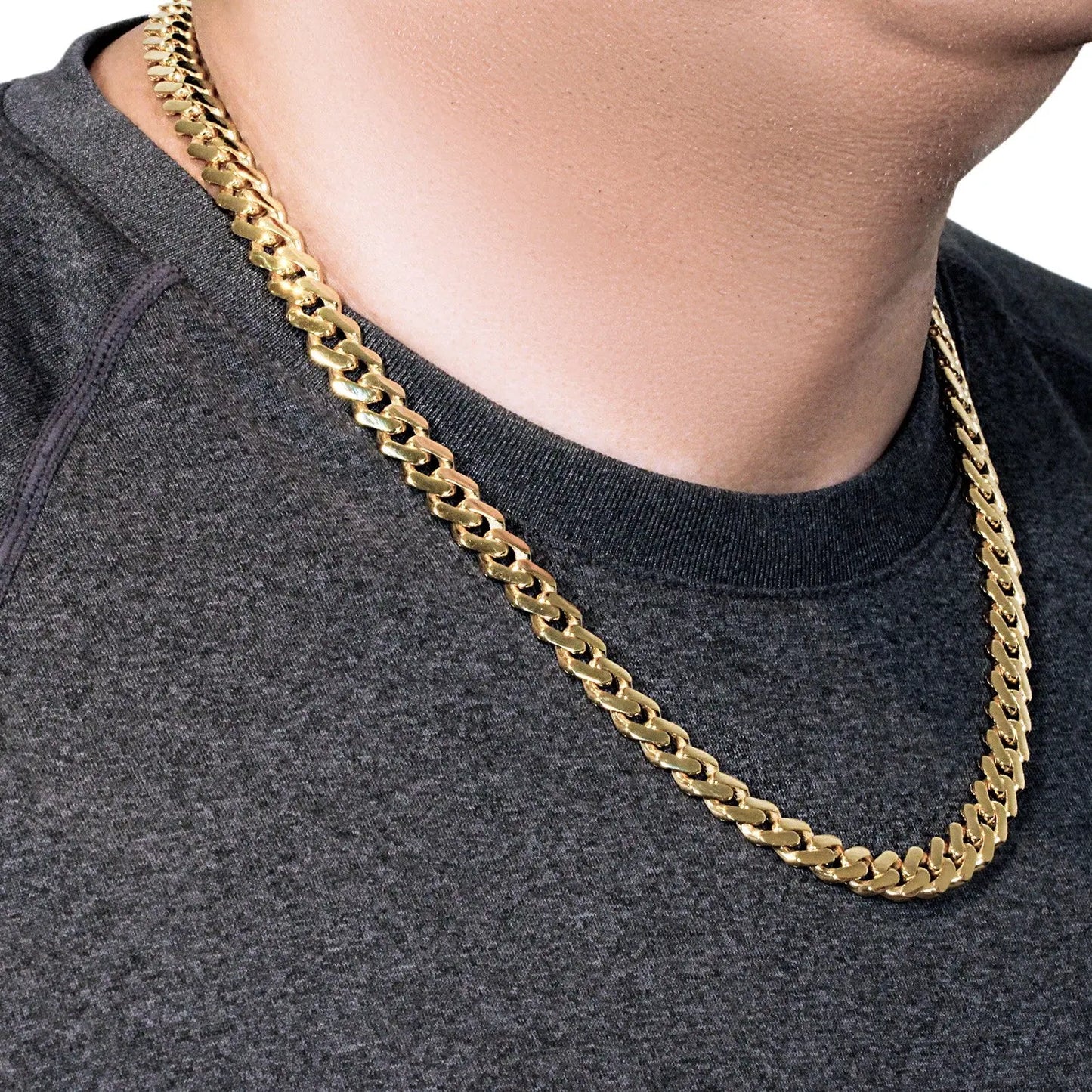 14k Yellow Gold 22 inch Polished Curb Chain Necklace RCJ Necklaces CELESTIA LUXE JEWELLERS