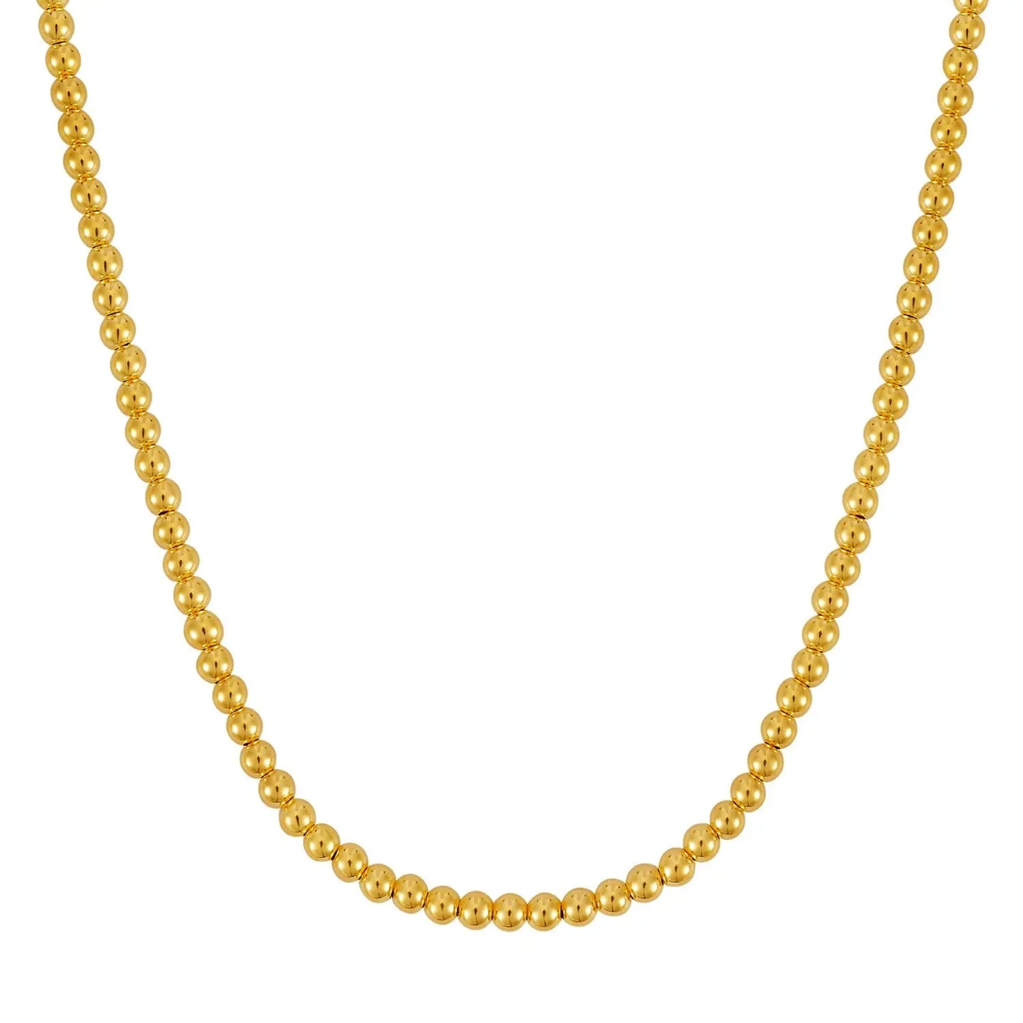 14k Yellow Gold Bead Chain Necklace(5mm) RCJ Necklaces CELESTIA LUXE JEWELLERS