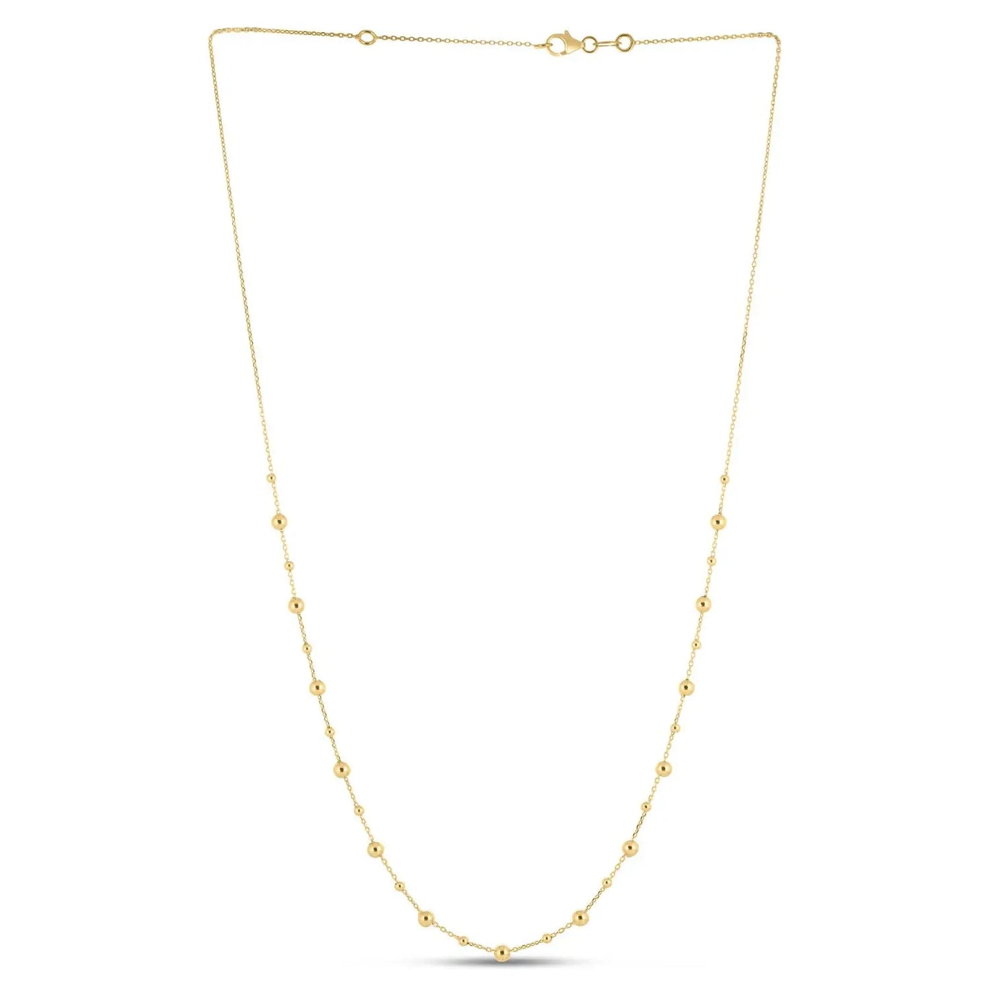 14k Yellow Gold Bead Necklace RCJ Necklaces CELESTIA LUXE JEWELLERS
