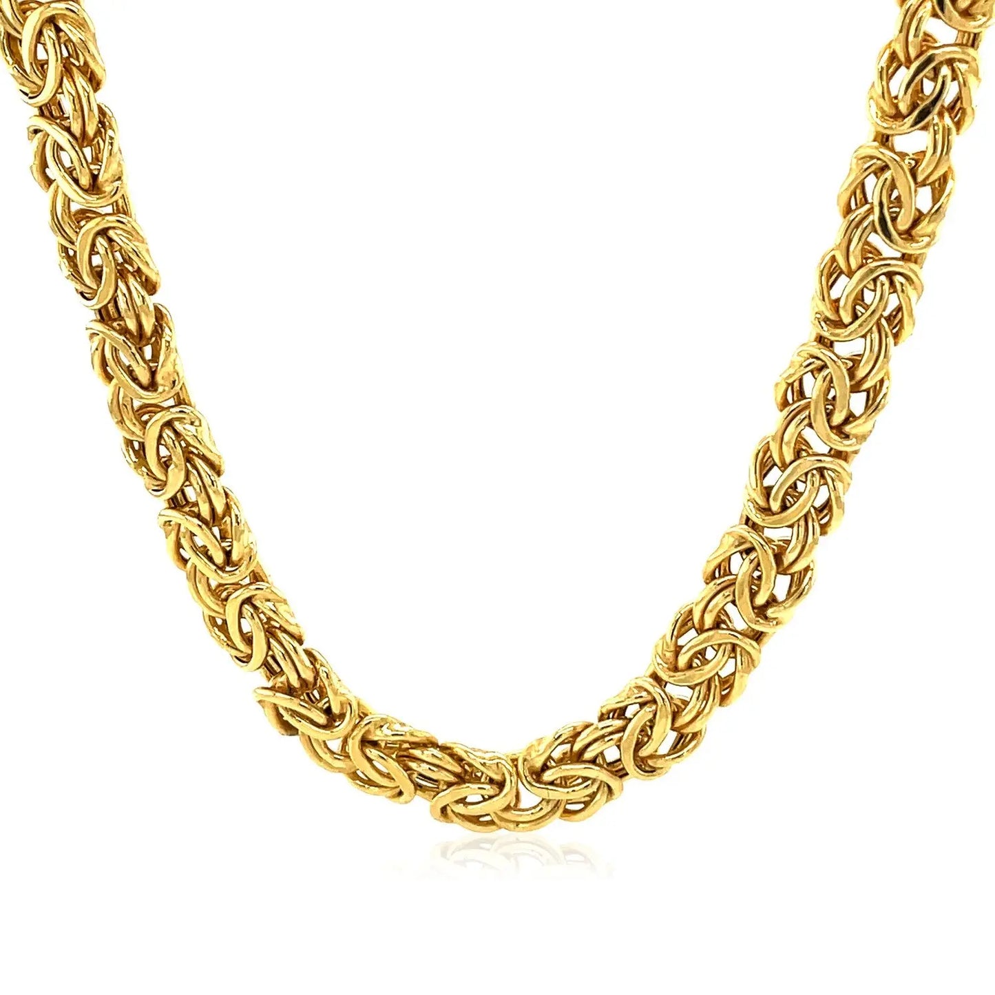 14k Yellow Gold Byzantine Motif Chain Necklace RCJ Necklaces CELESTIA LUXE JEWELLERS