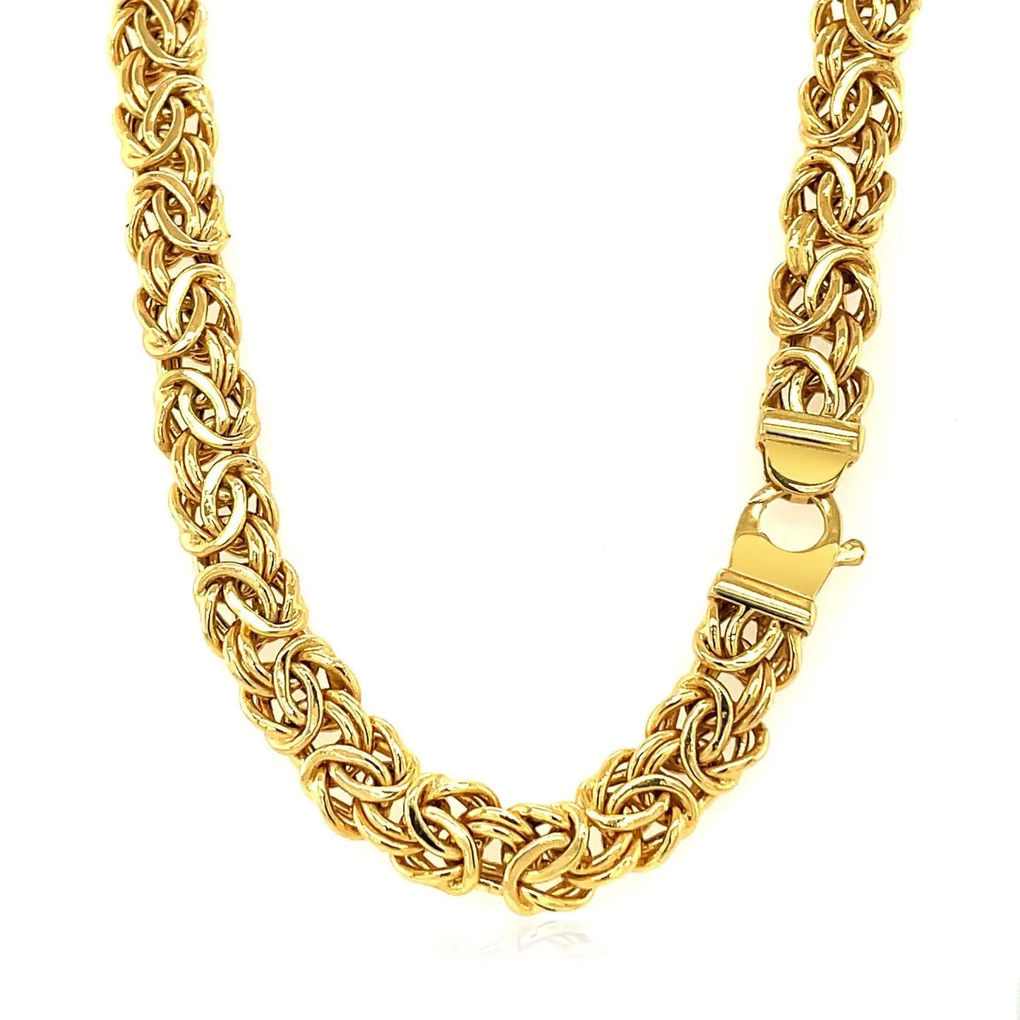 14k Yellow Gold Byzantine Motif Chain Necklace RCJ Necklaces CELESTIA LUXE JEWELLERS