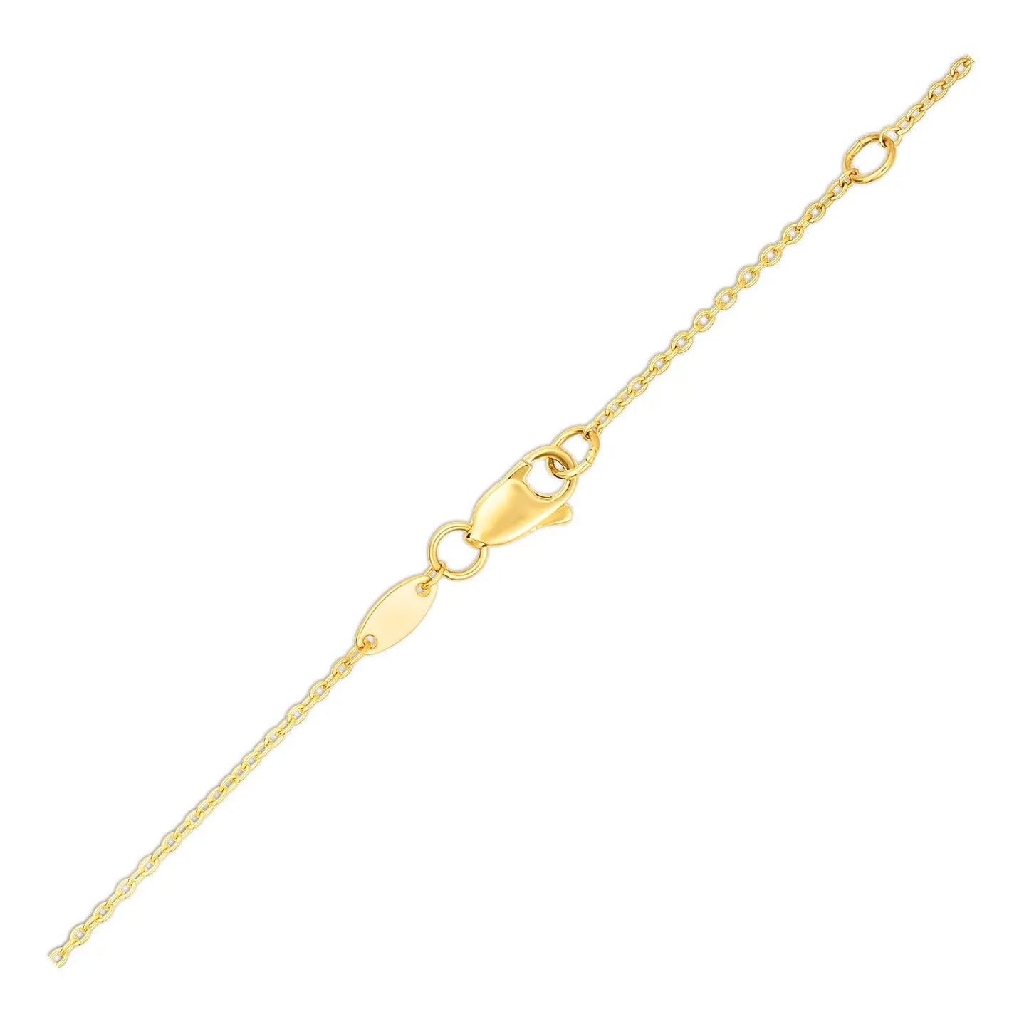 14k Yellow Gold Chain Necklace with Horizontal Arrow Pendant RCJ Necklaces CELESTIA LUXE JEWELLERS