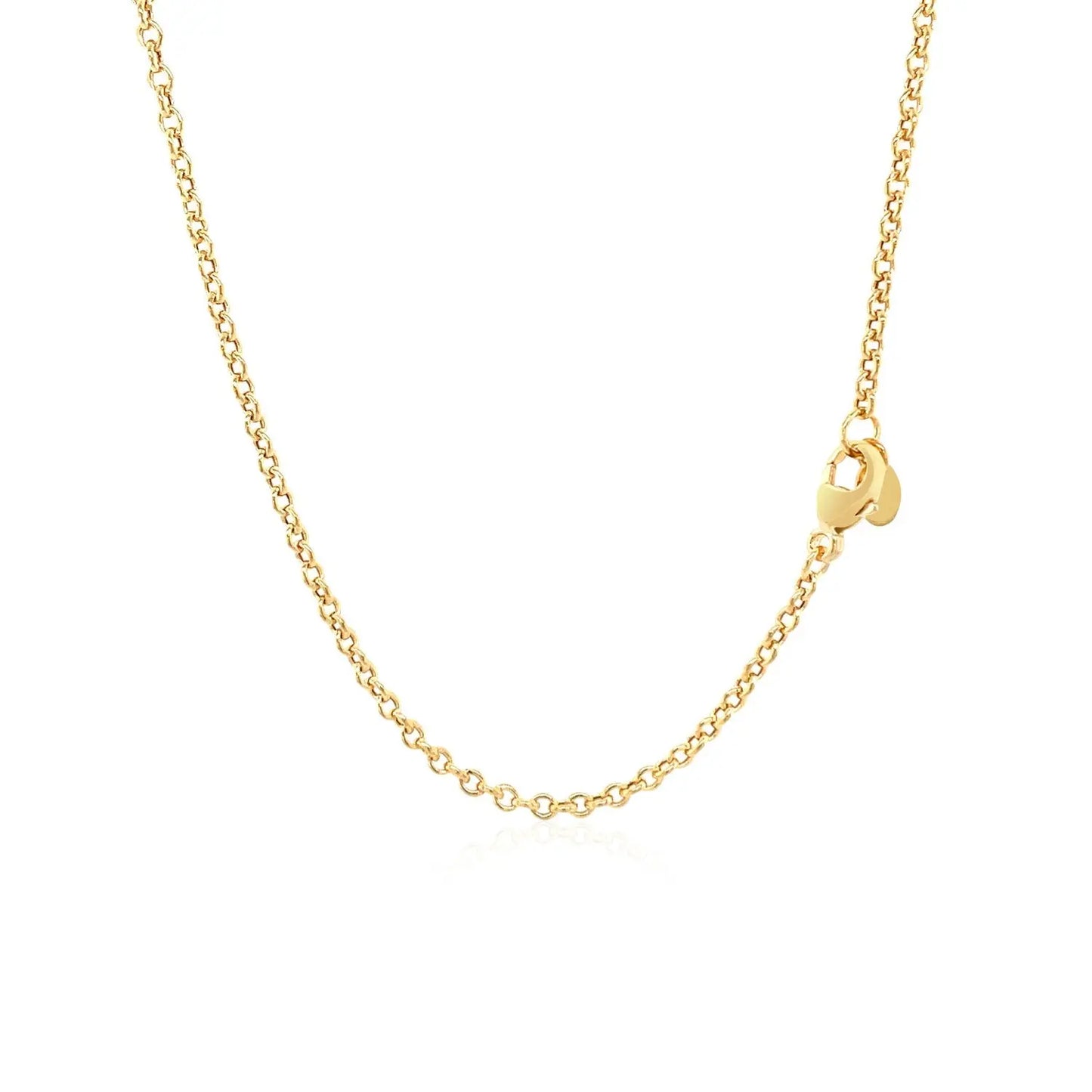 14k Yellow Gold Chain Necklace with Polished Knot RCJ Necklaces CELESTIA LUXE JEWELLERS